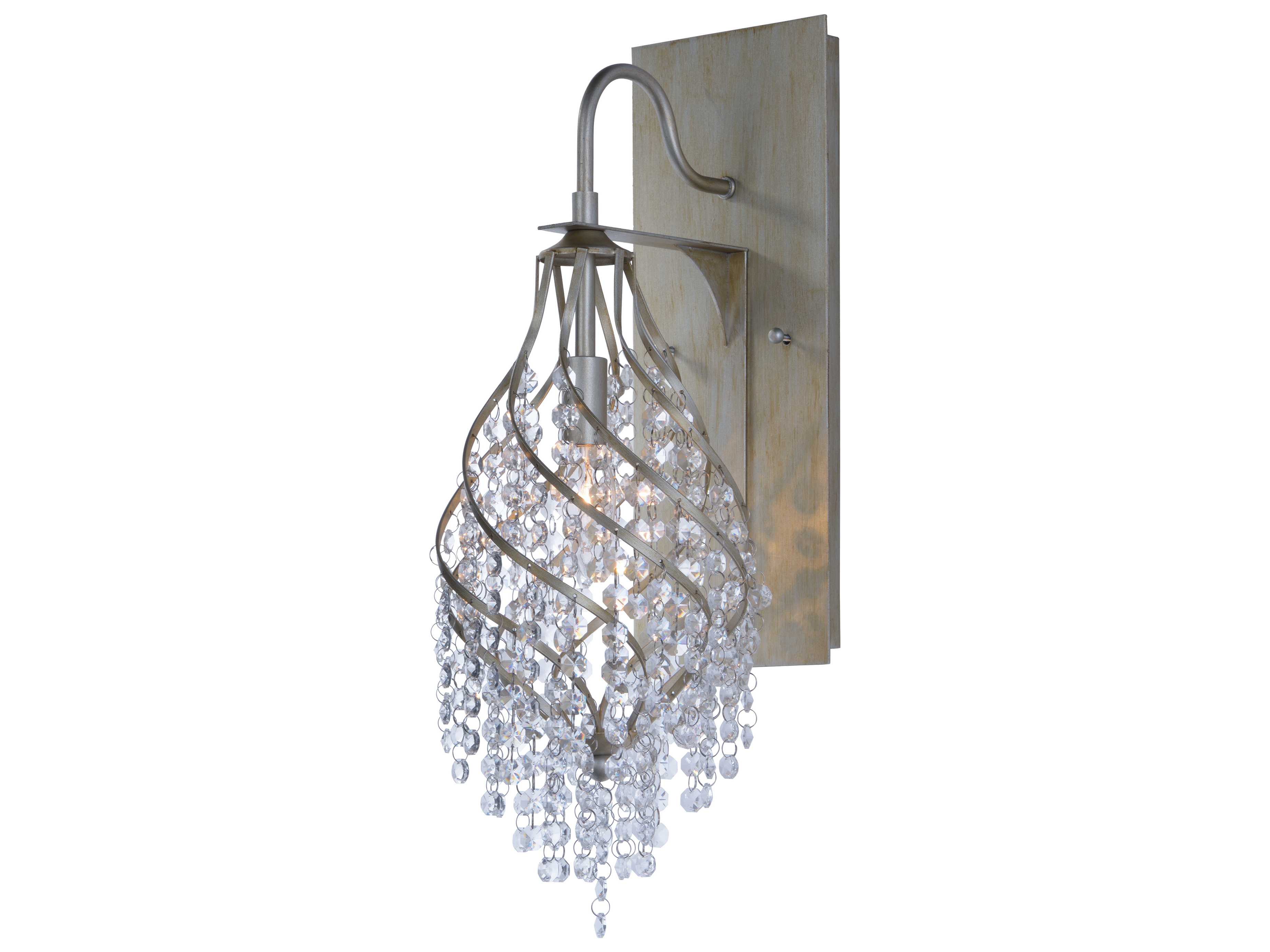 Maxim Lighting Twirl Golden Silver Glass Wall Sconce