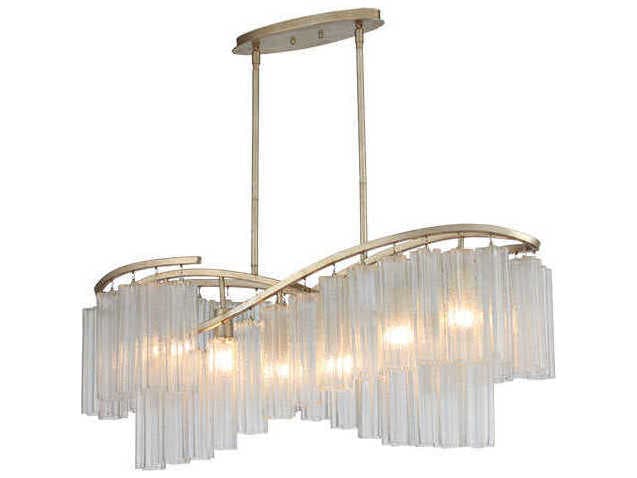 Maxim Lighting Victoria 6-Light Golden Silver Glass Island Pendant