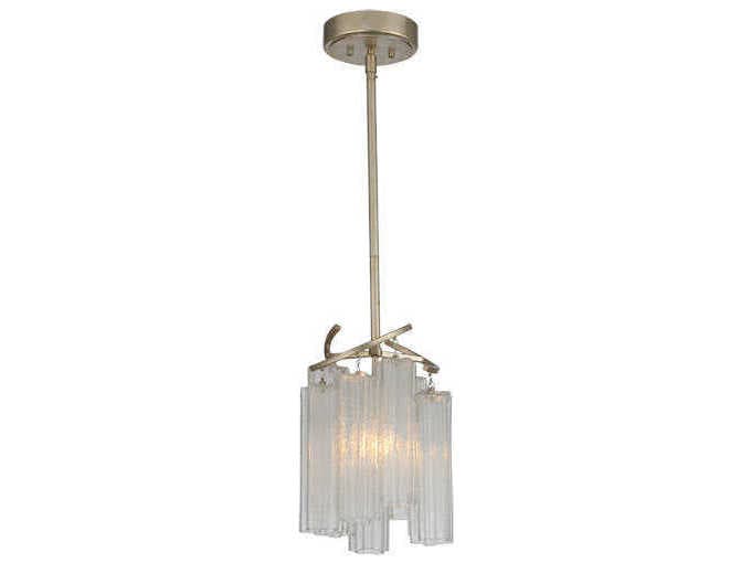 Maxim Lighting Victoria 1-Light Golden Silver Glass Mini Pendant