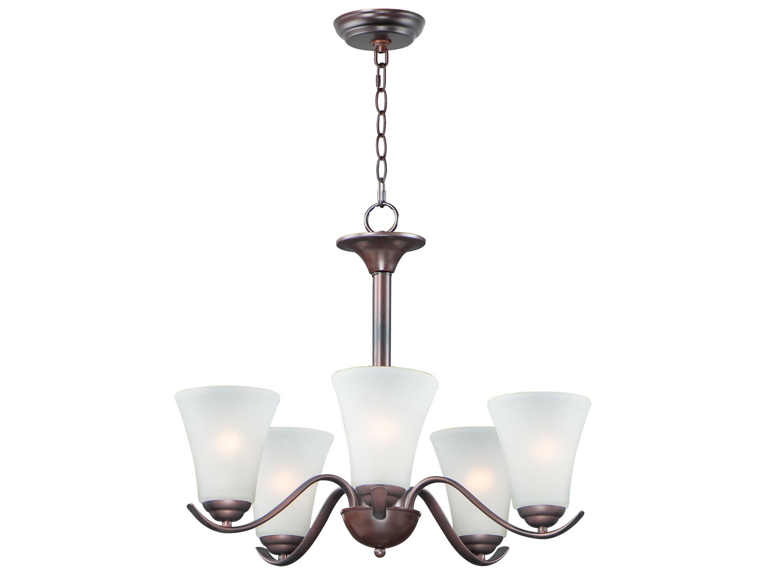 Maxim Lighting Vital 5-Light Bronze Glass Bell Chandelier