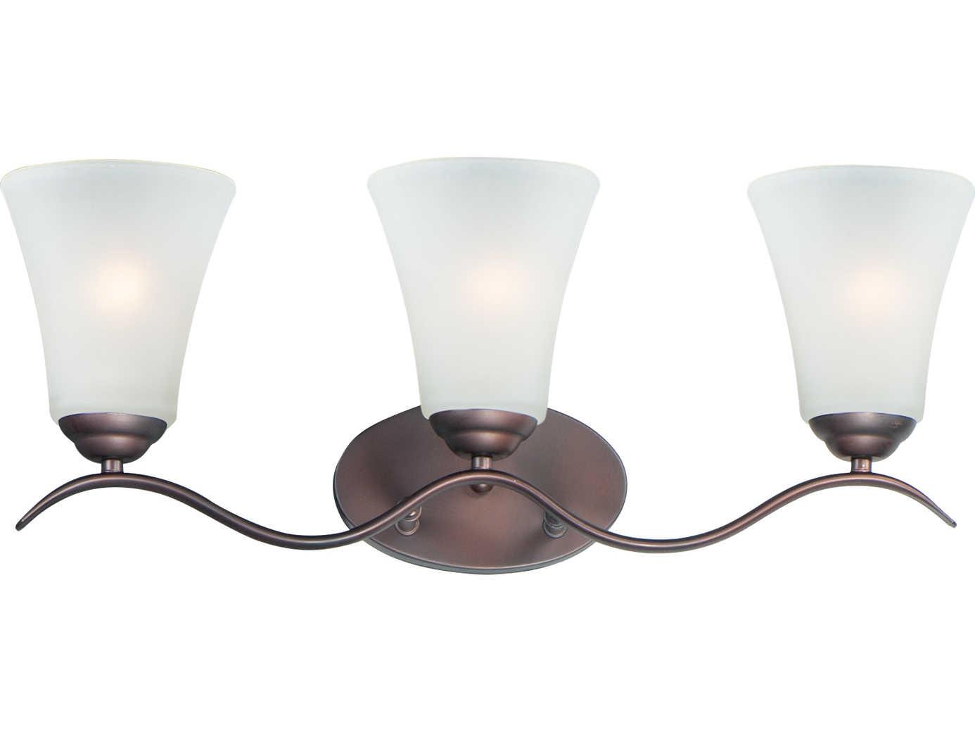 Maxim Lighting Vital 3-Light Bronze Glass Vanity Light