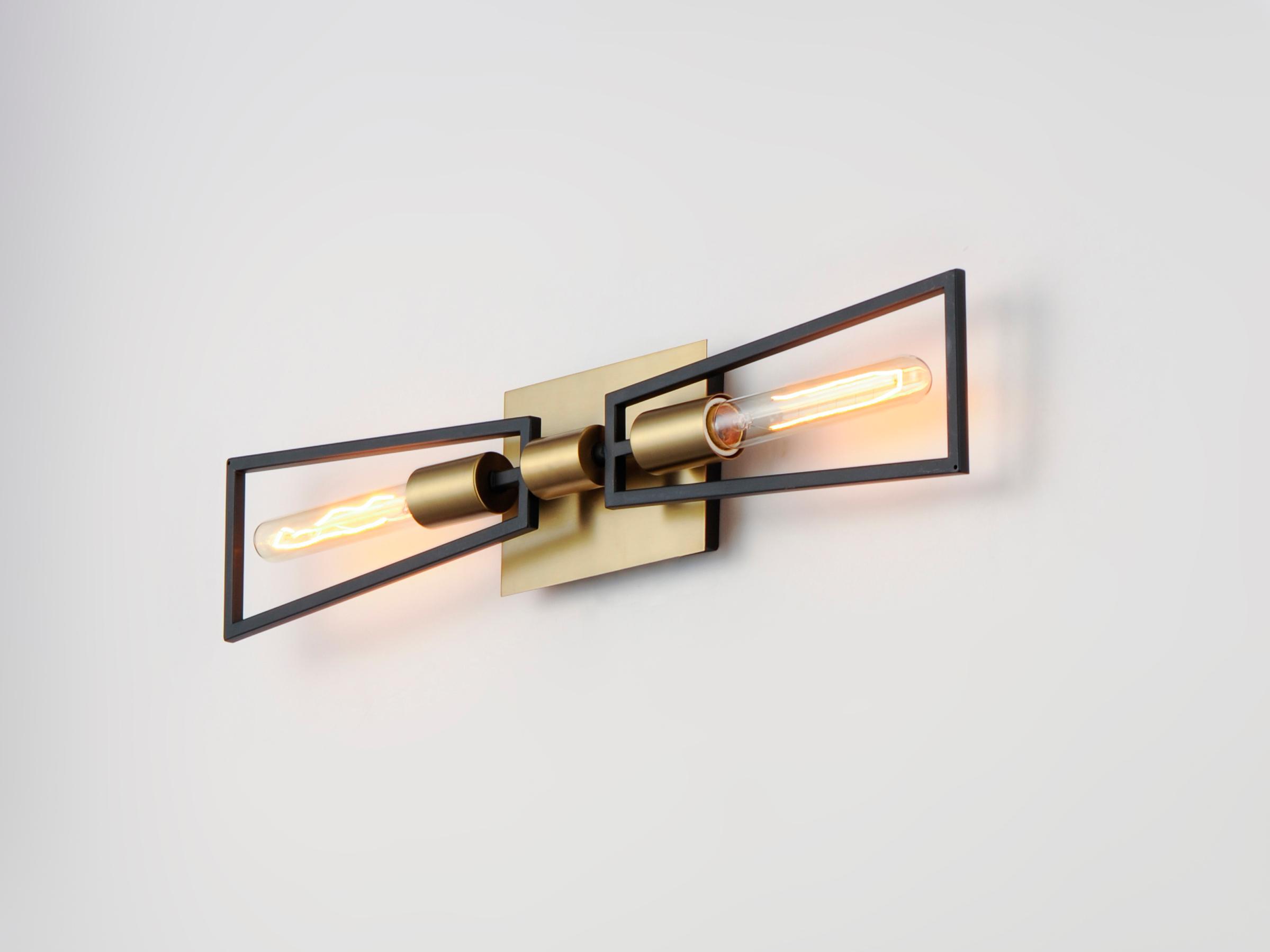 Maxim Lighting Wings 2-Light Black Satin Brass Wall Sconce