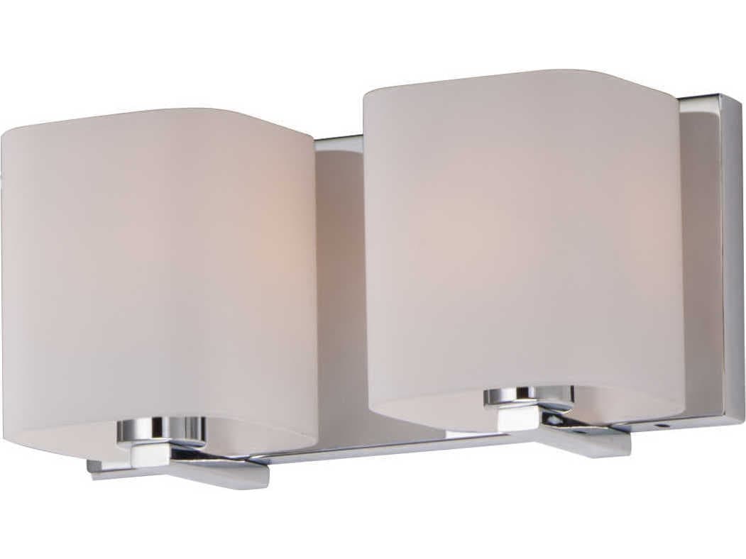 Maxim Lighting Wrap 2-Light Polished Chrome Glass Vanity Light