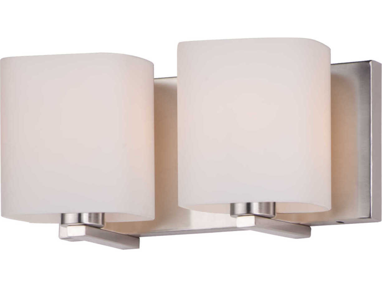 Maxim Lighting Wrap 2-Light Satin Nickel Glass Vanity Light