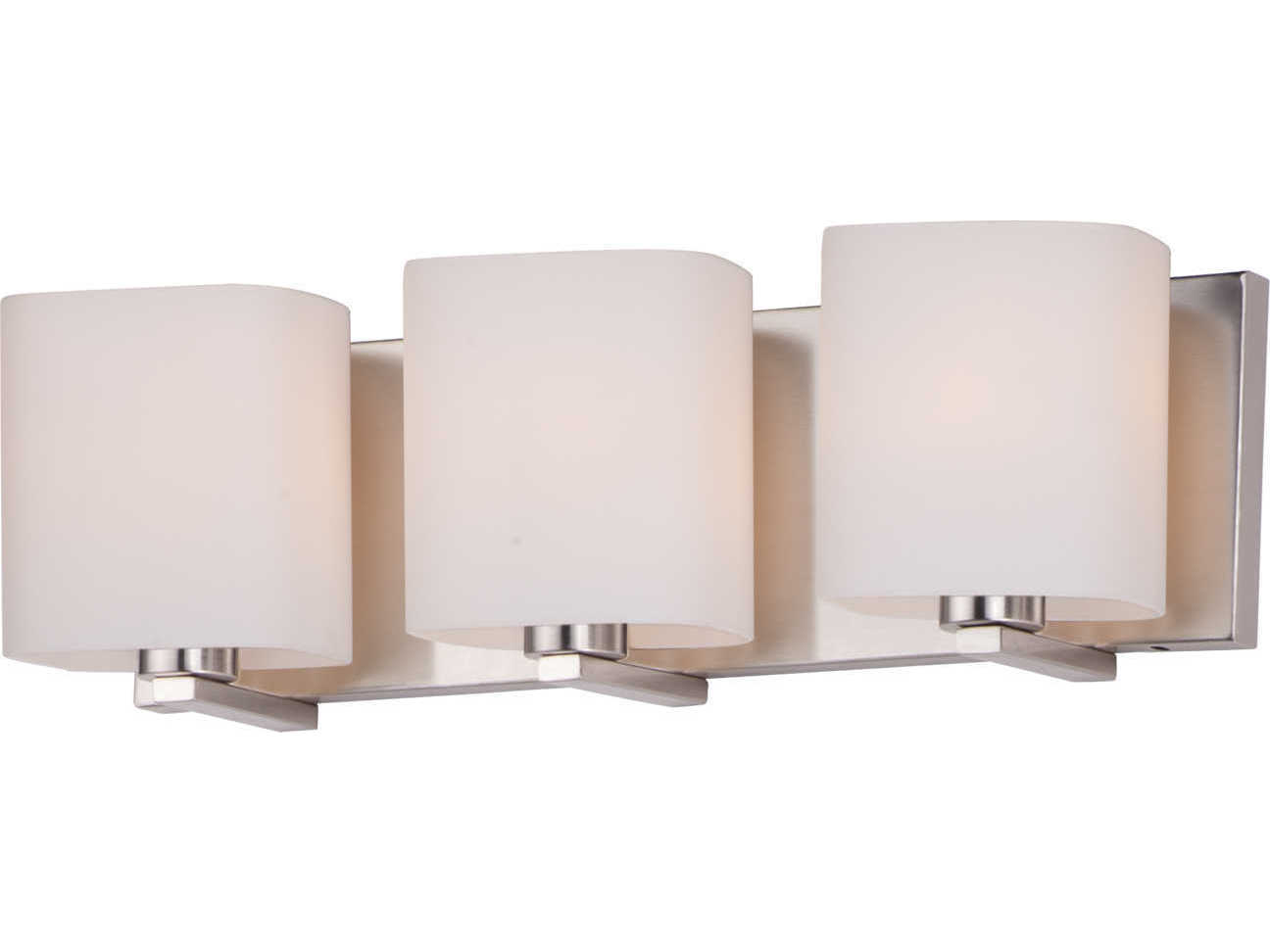 Maxim Lighting Wrap 3-Light Satin Nickel Glass Vanity Light