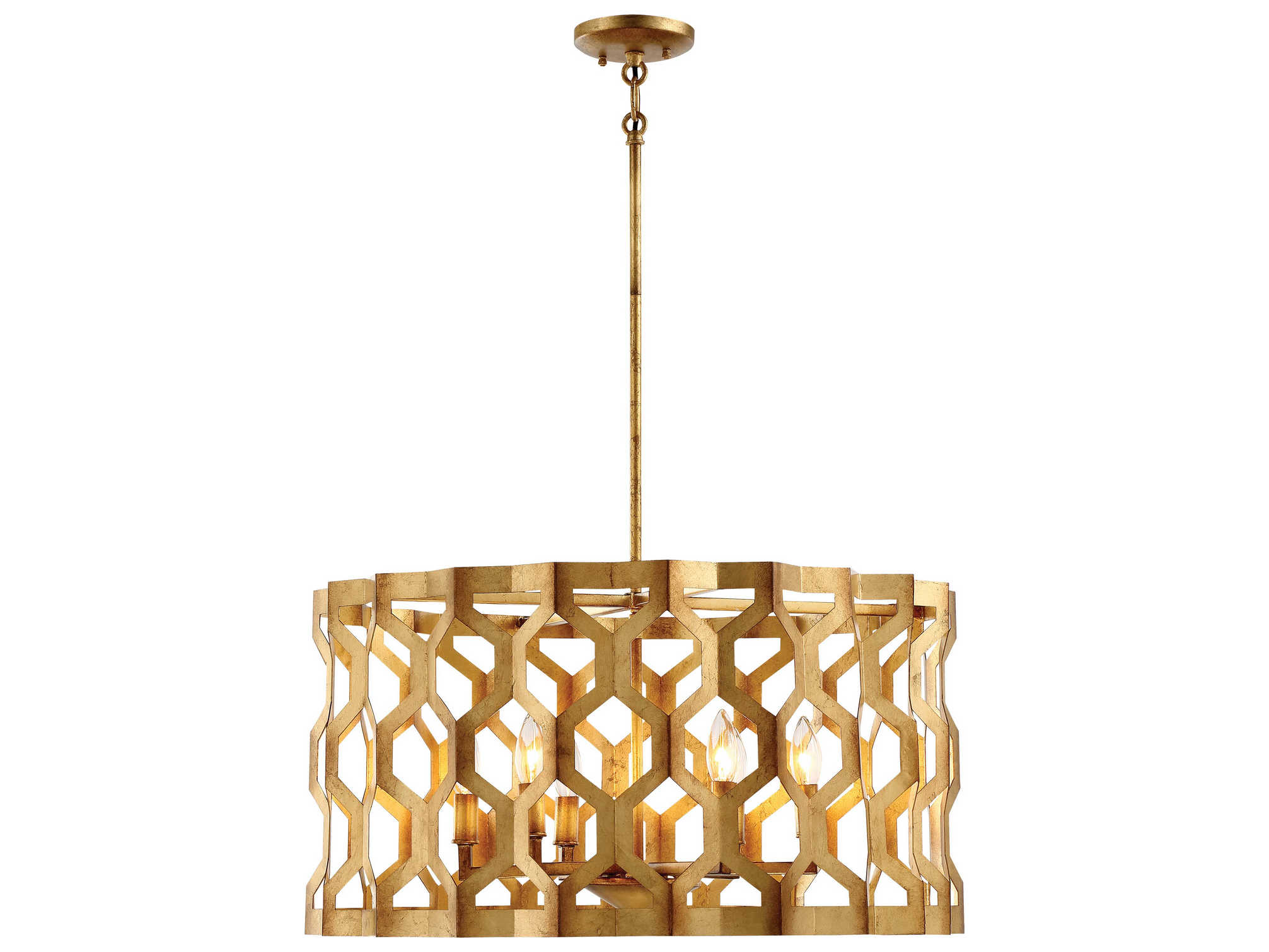 Metropolitan Coronade 6-Light Pandora Gold Leaf Pendant
