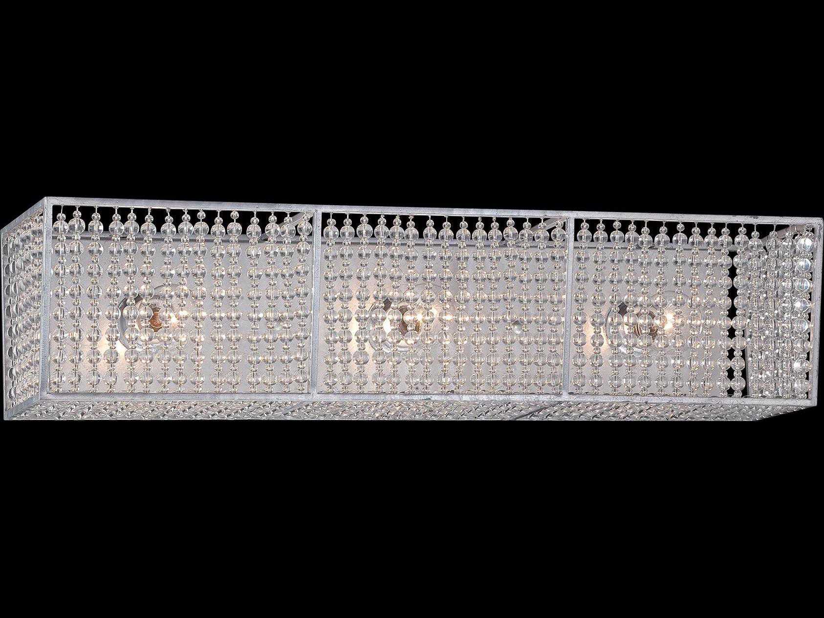 Metropolitan Saybrook Catalina Silver Glass Vanity Light