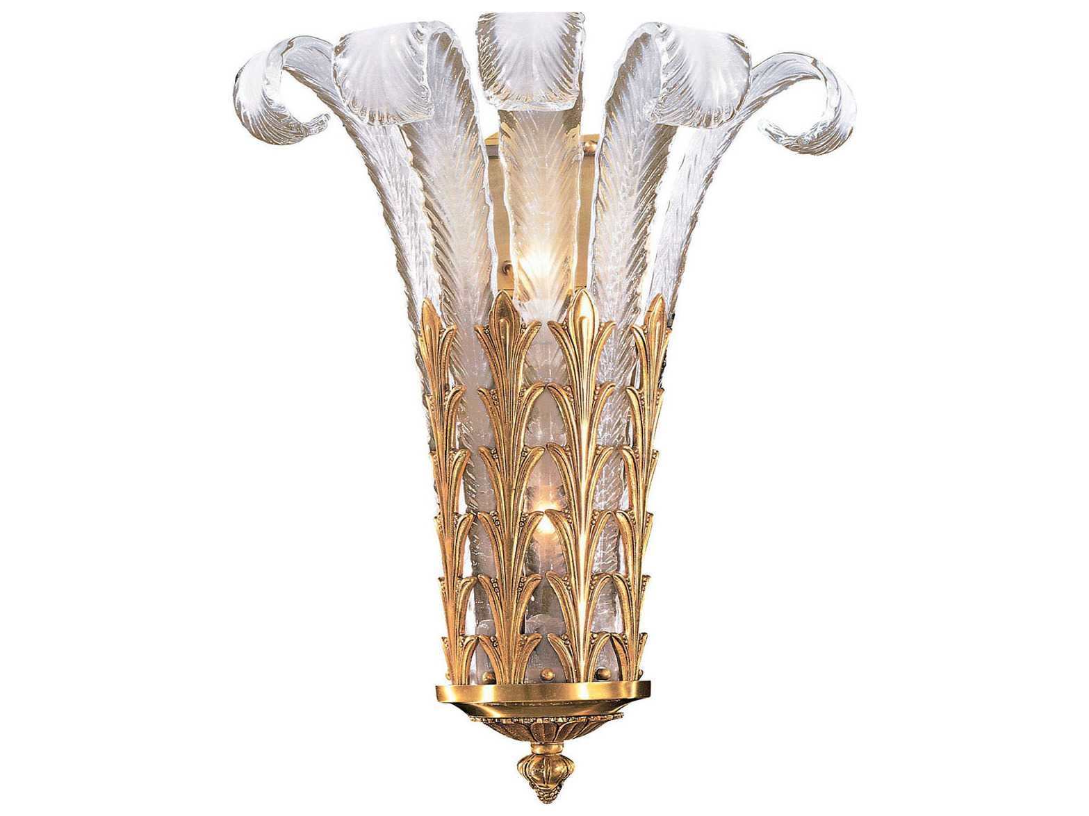 Metropolitan French Gold Glass Wall Sconce