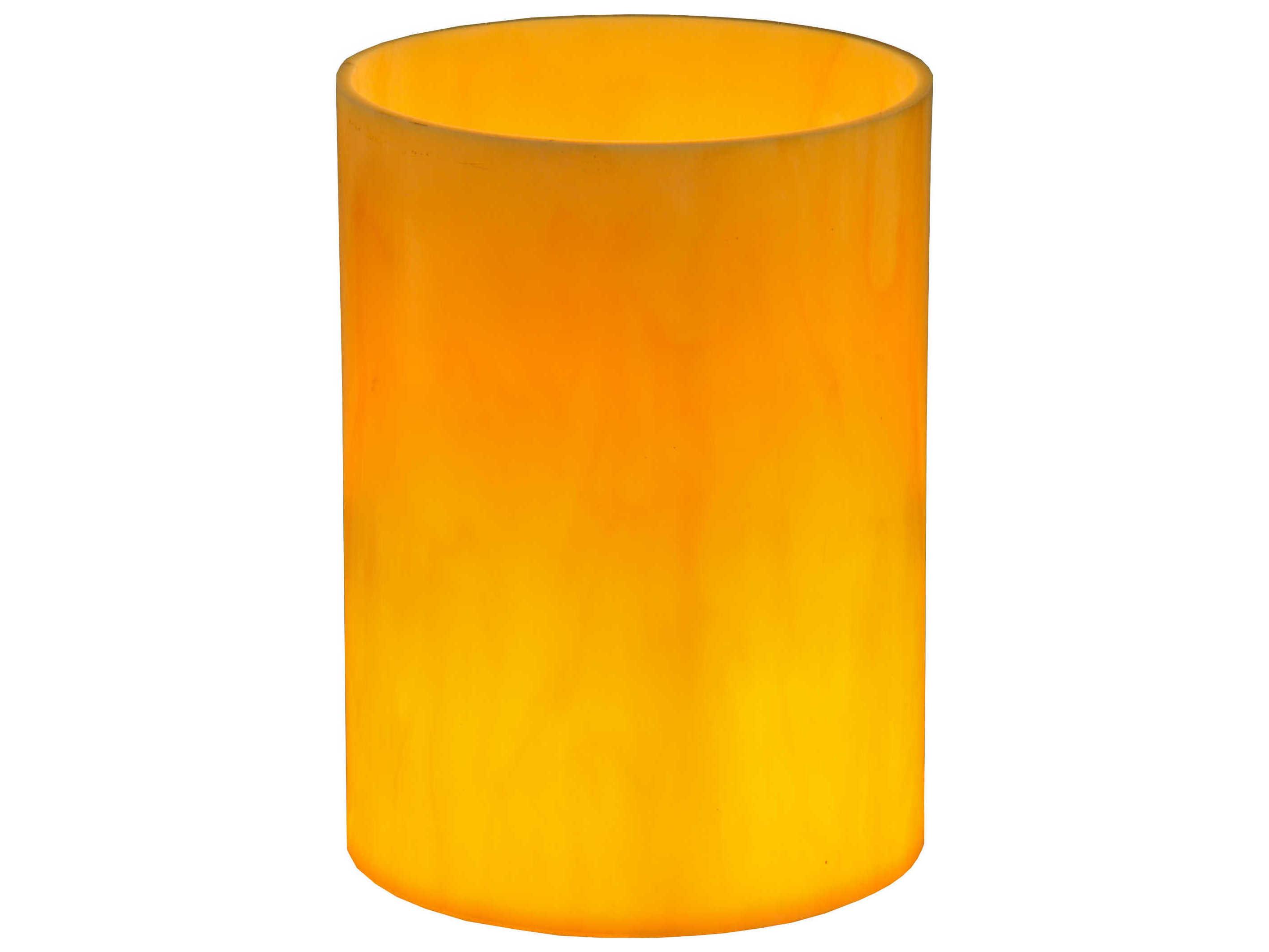 Meyda Cylinder Earth Marble Acrylic Flat Top Shade