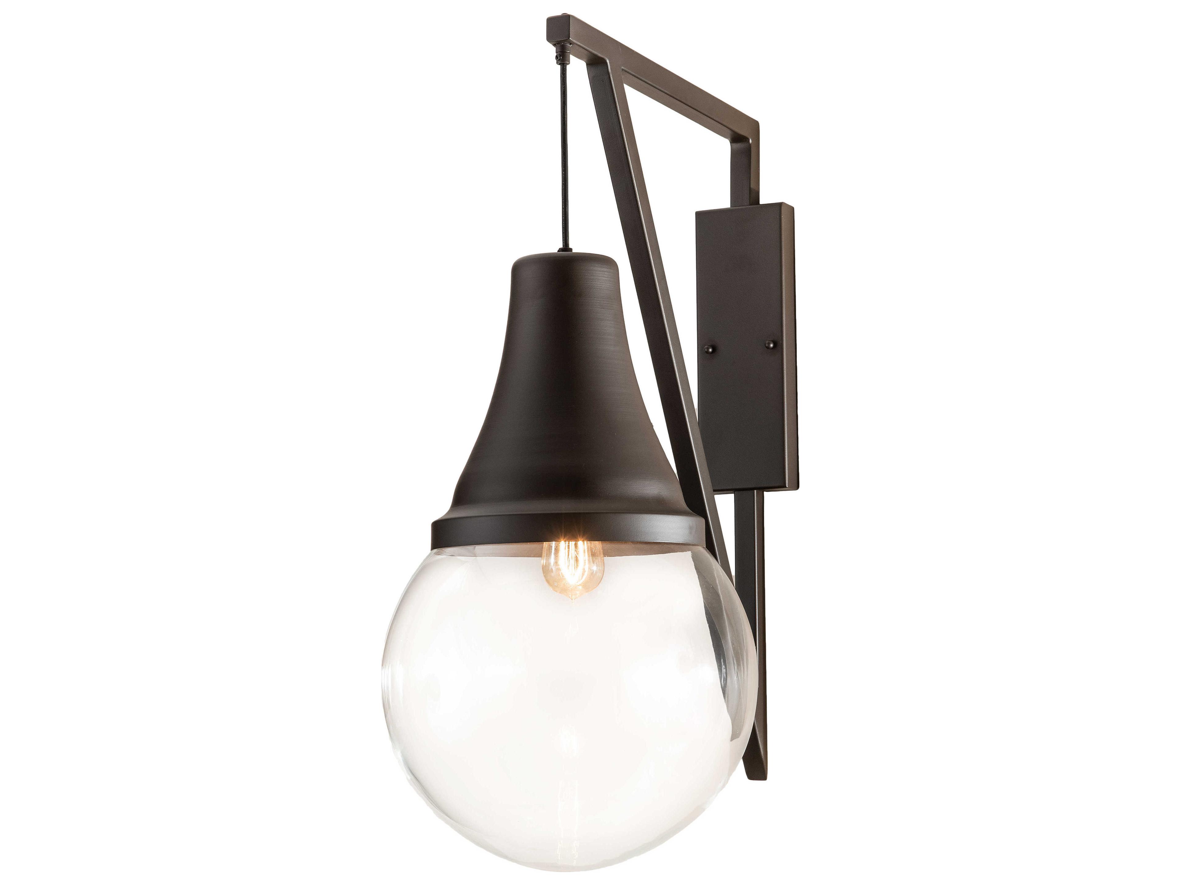 Meyda Aideen 1-Light Oil Rubbed Bronze Clear Glass LED Wall Sconce