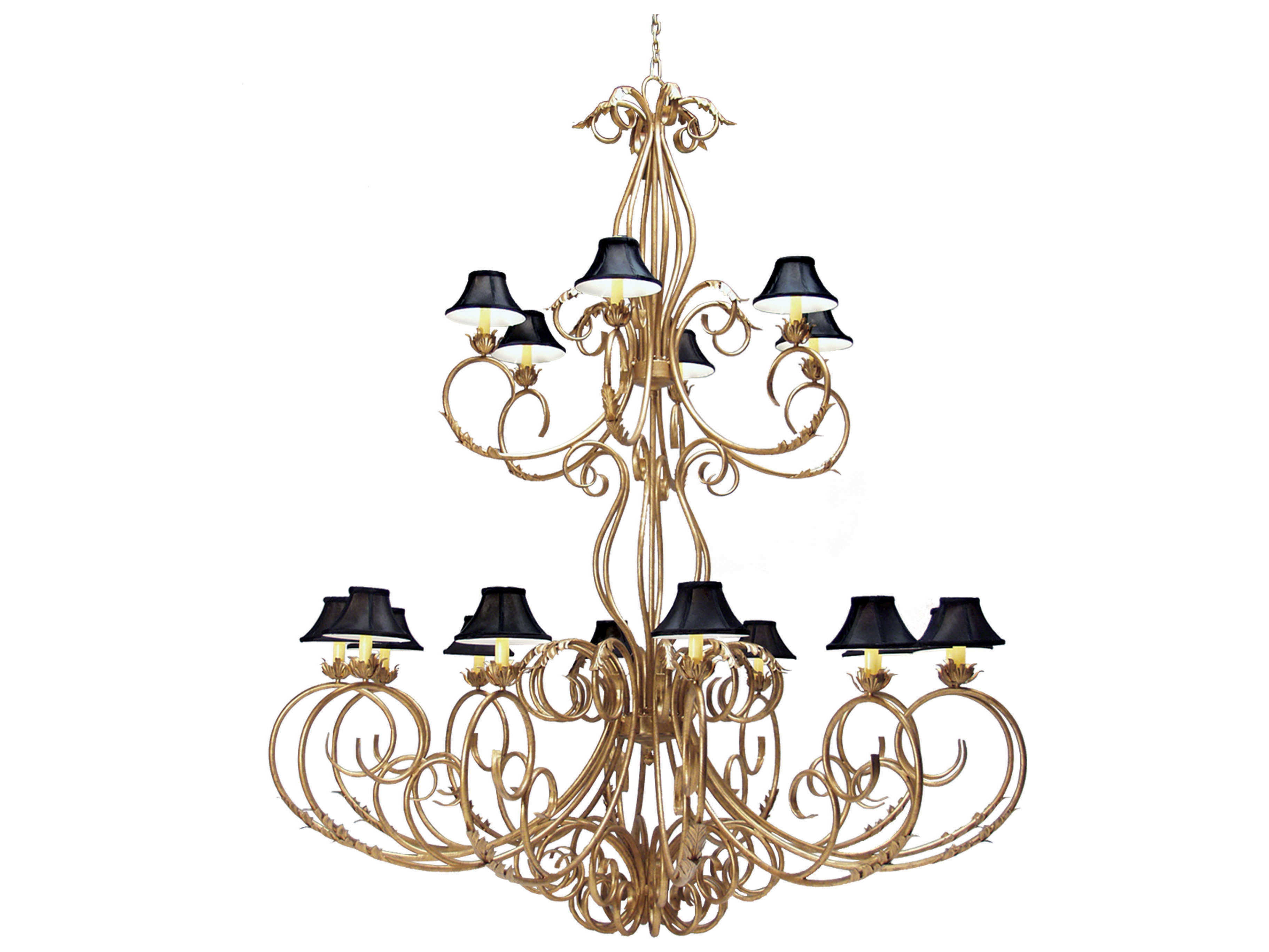 Meyda Alexandria 18-Light8-Light Spanish Gold Candelabra Tiered Chandelier