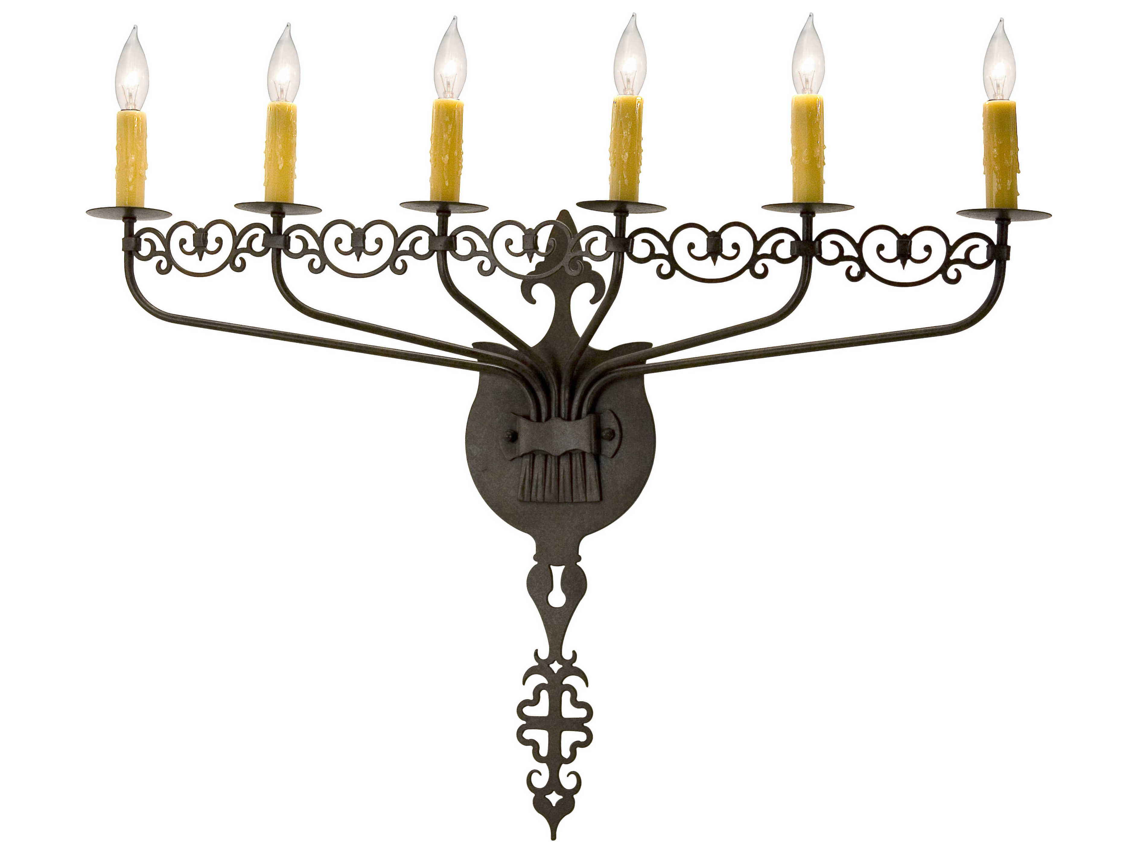 Meyda Almonte 6-Light Chestnut Brown Vanity Light