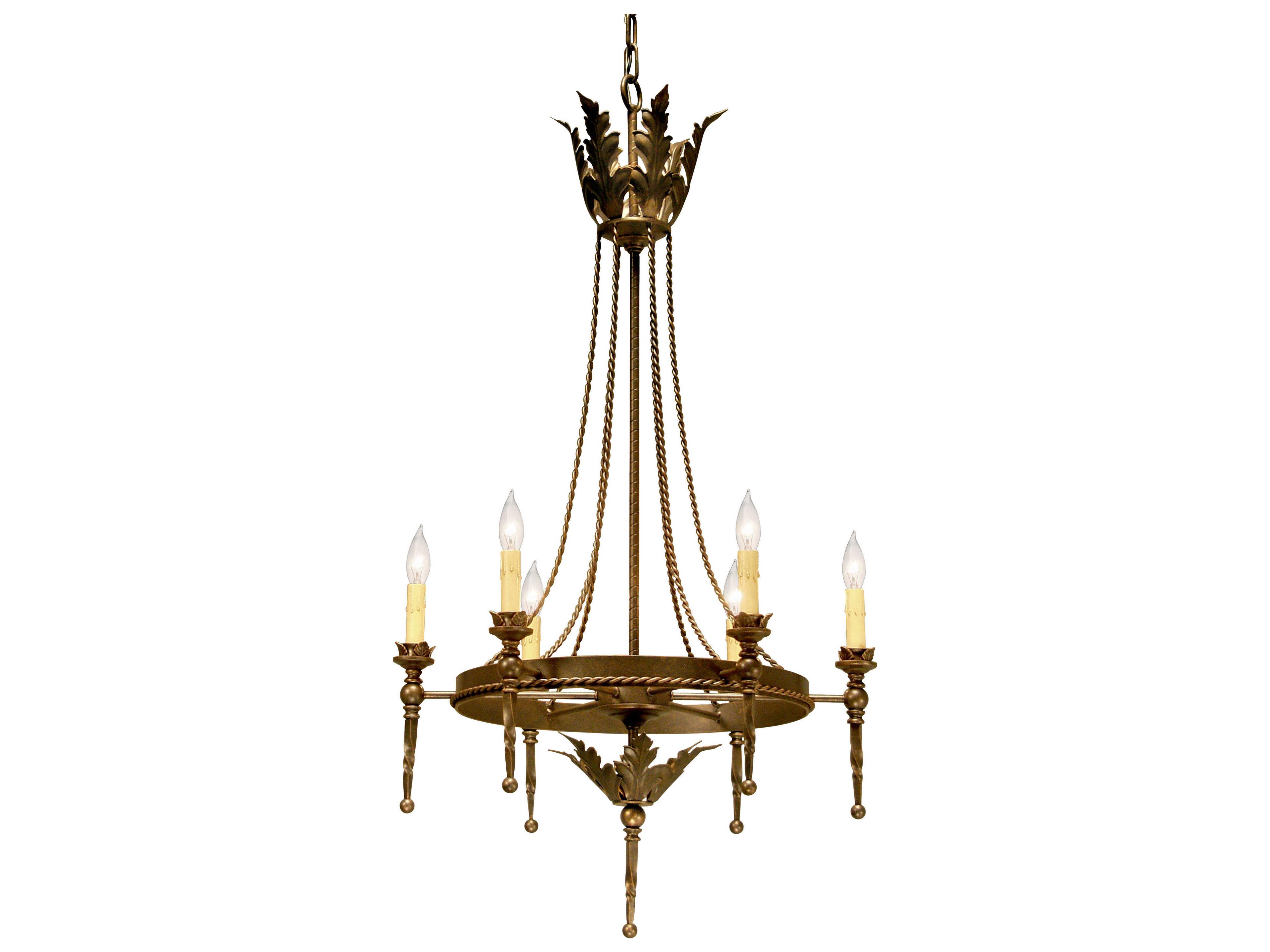 Meyda Amaury 6-Light Gold Candelabra Chandelier