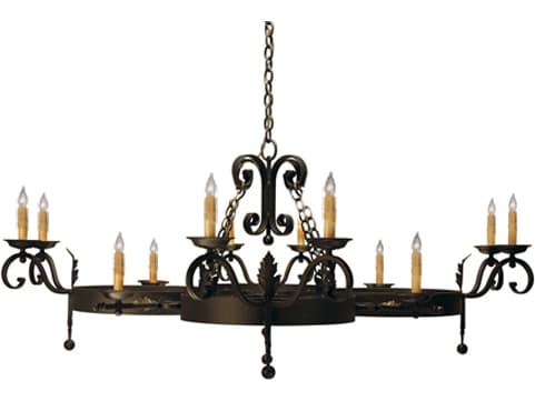 Meyda Andorra 12-Light Blackwash Hue Candelabra Chandelier