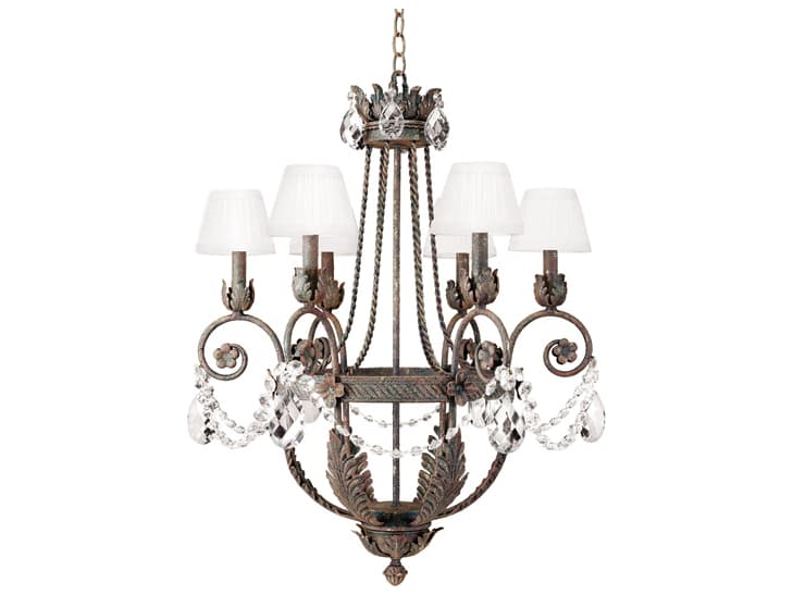 Meyda Antonia 6-Light Corinth Brown Crystal Chandelier