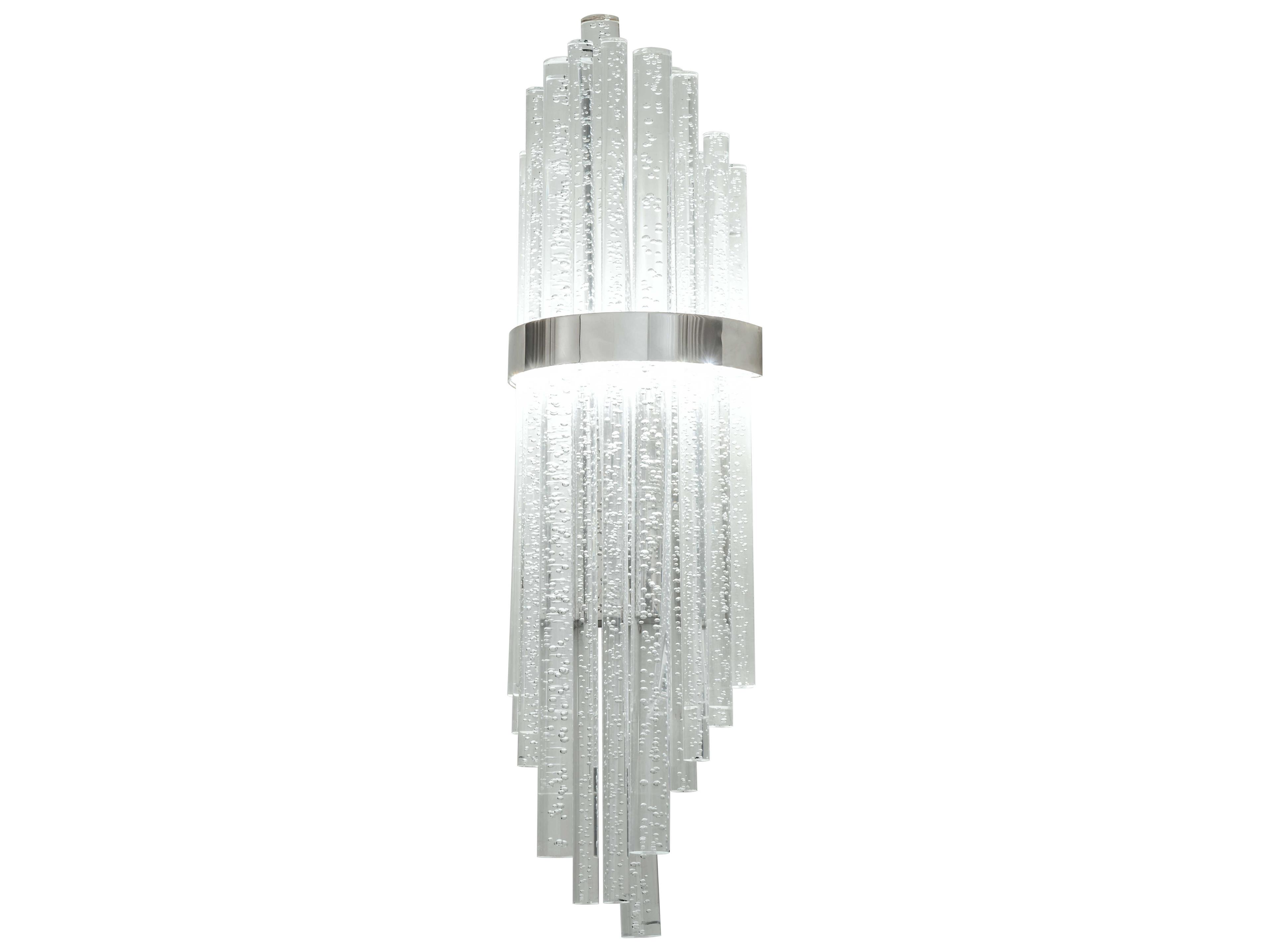 Meyda Aquagen Strip Stainless Steel Silver LED Wall Sconce