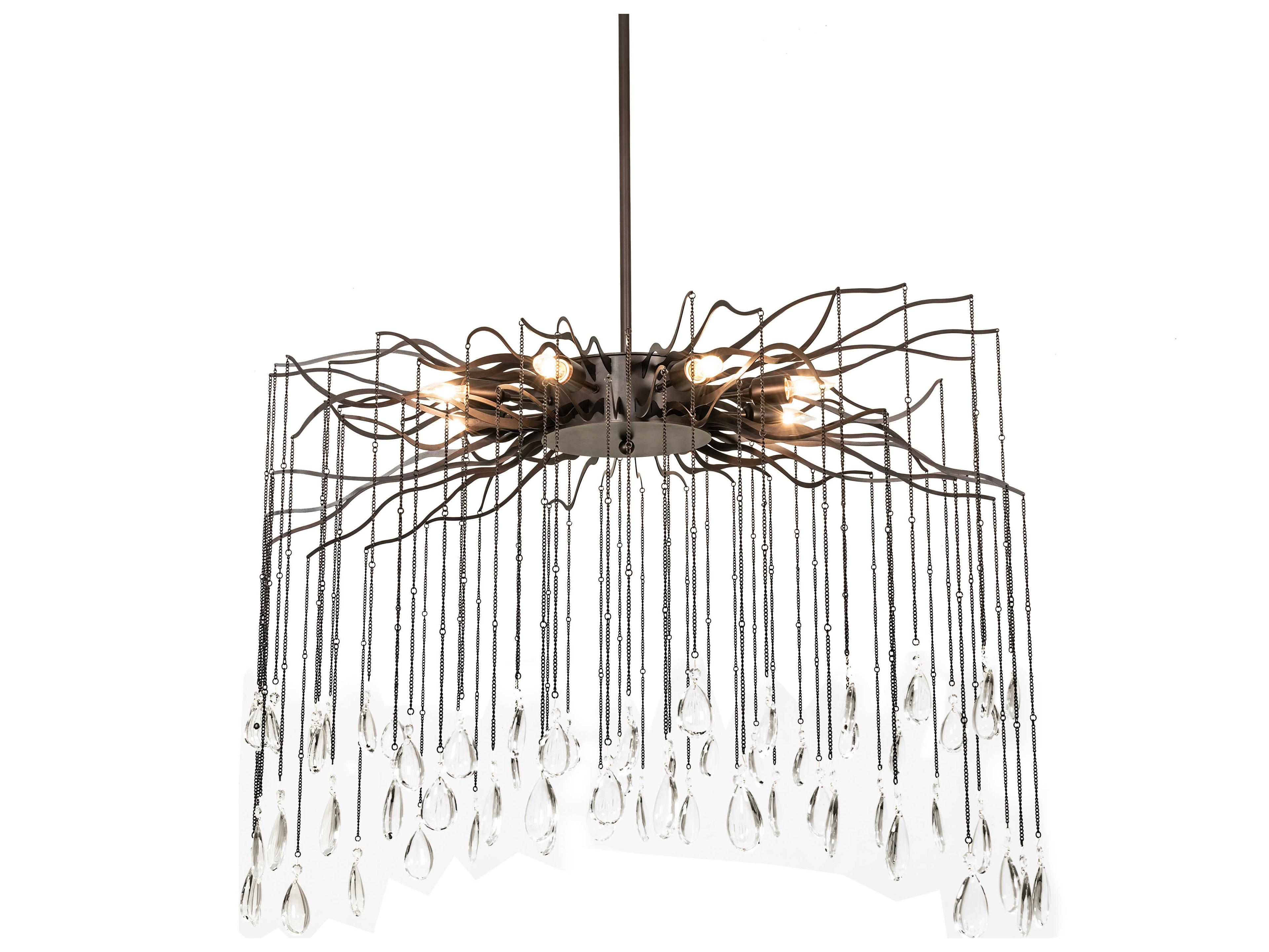 Meyda Aranha 8-Light Dark Bronze Crystal Chandelier
