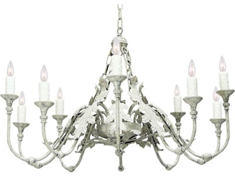 Meyda Arbor 10-Light White Candelabra Chandelier