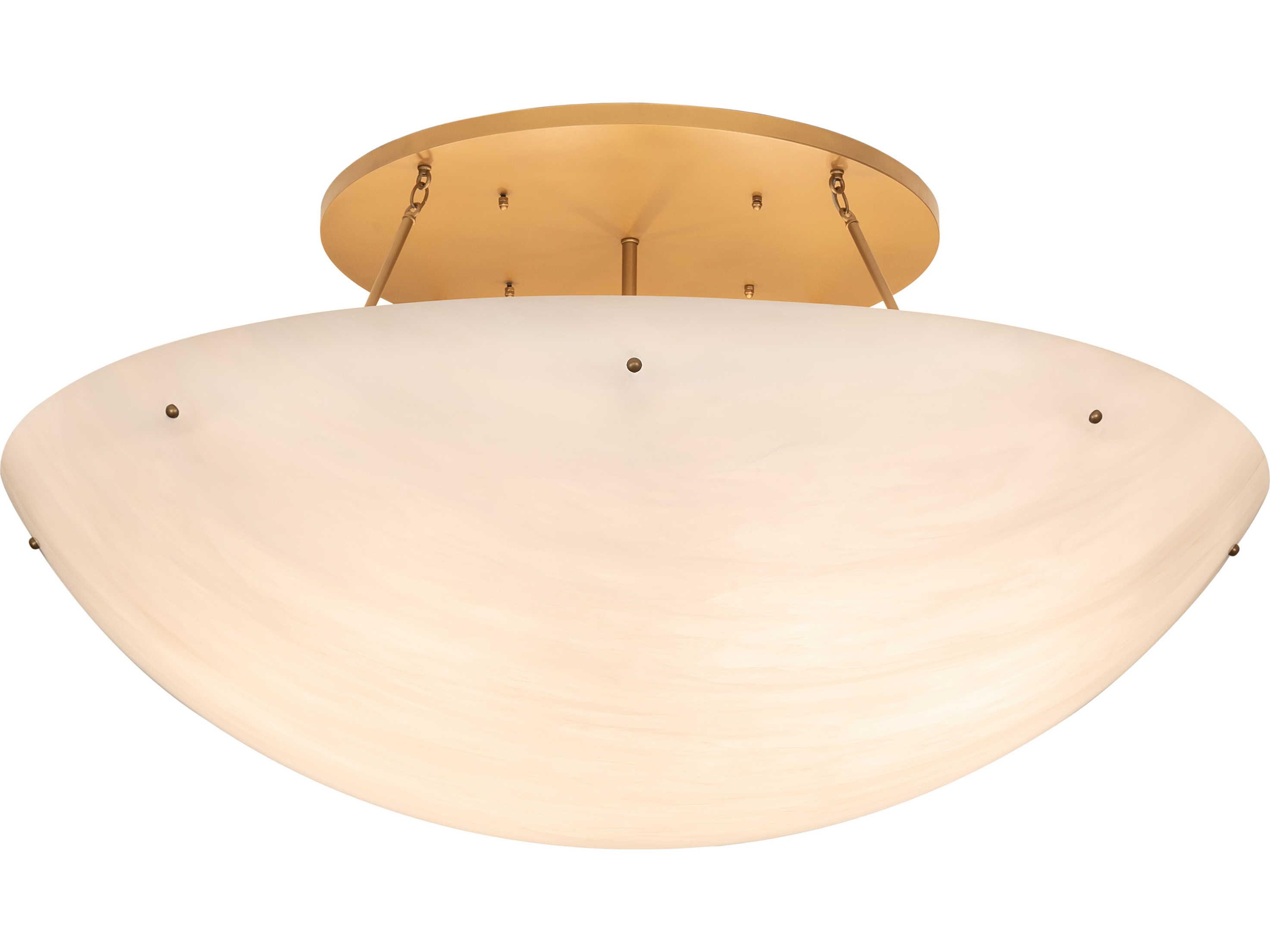 Meyda Artesia 12-Light Gold Metallic Bowl Flush Mount
