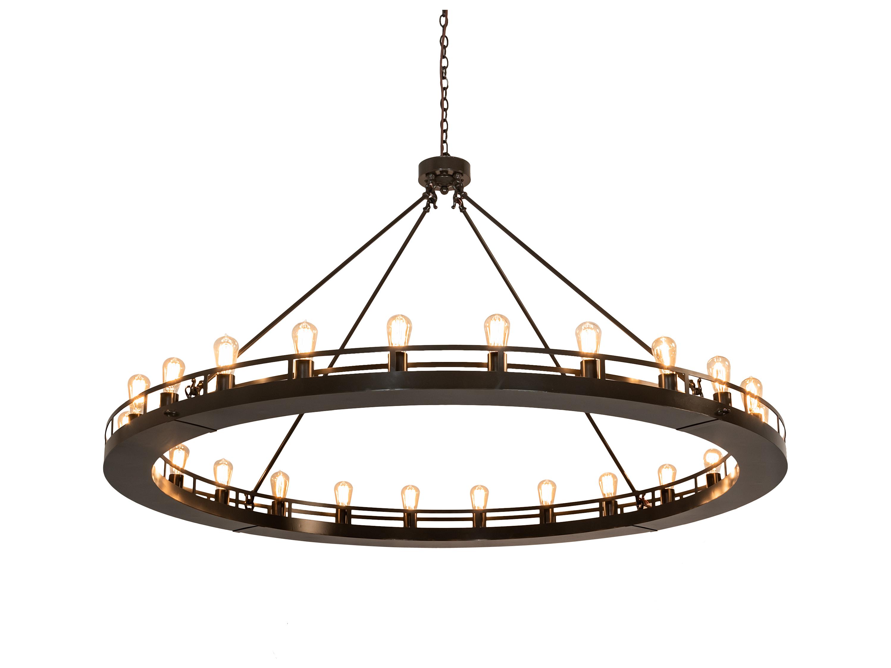 Meyda Barbury 24-Light Timeless Bronze Round Chandelier