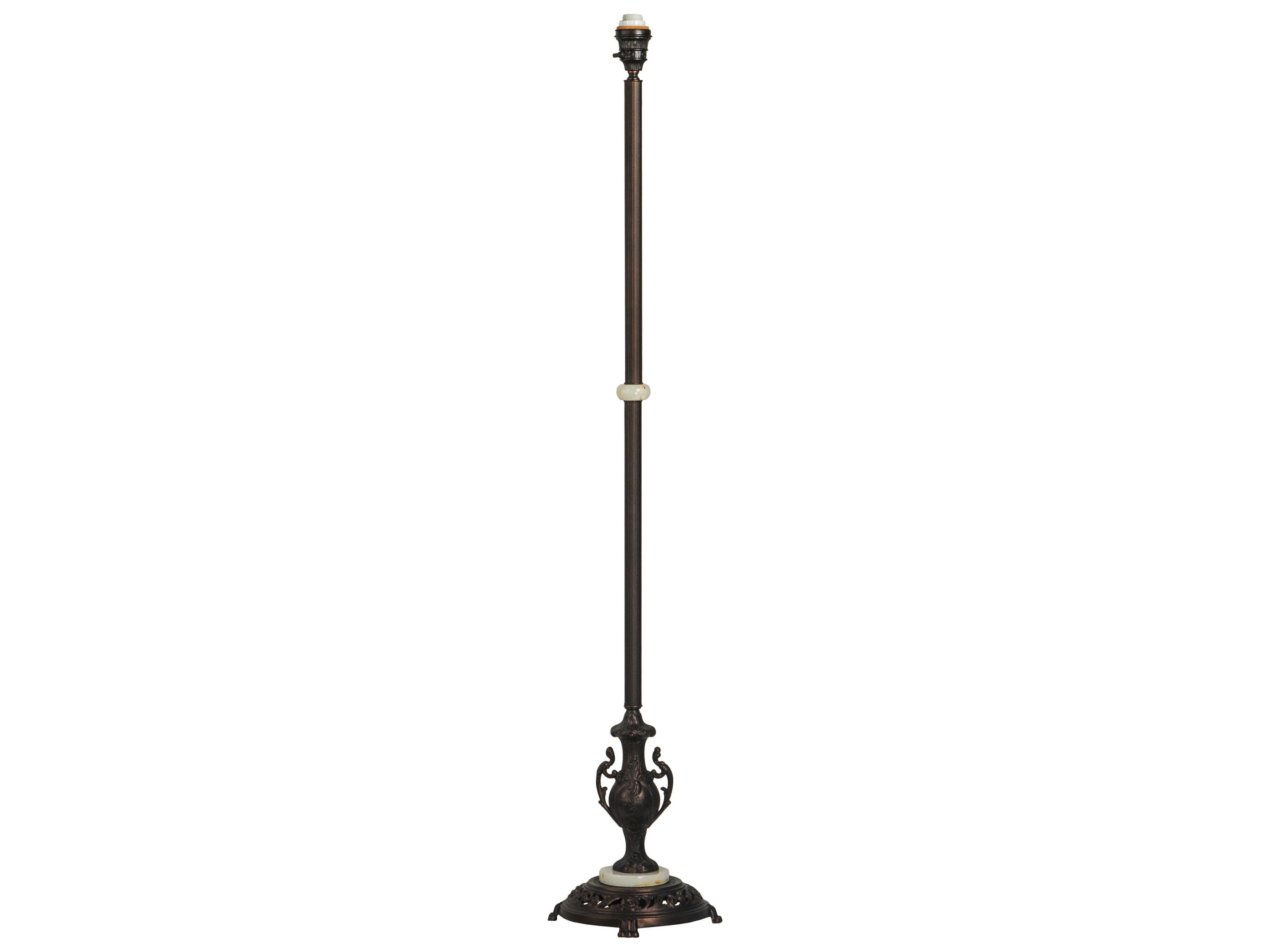 Meyda Urn Handle Marble Torchiere Floor Lamp Base
