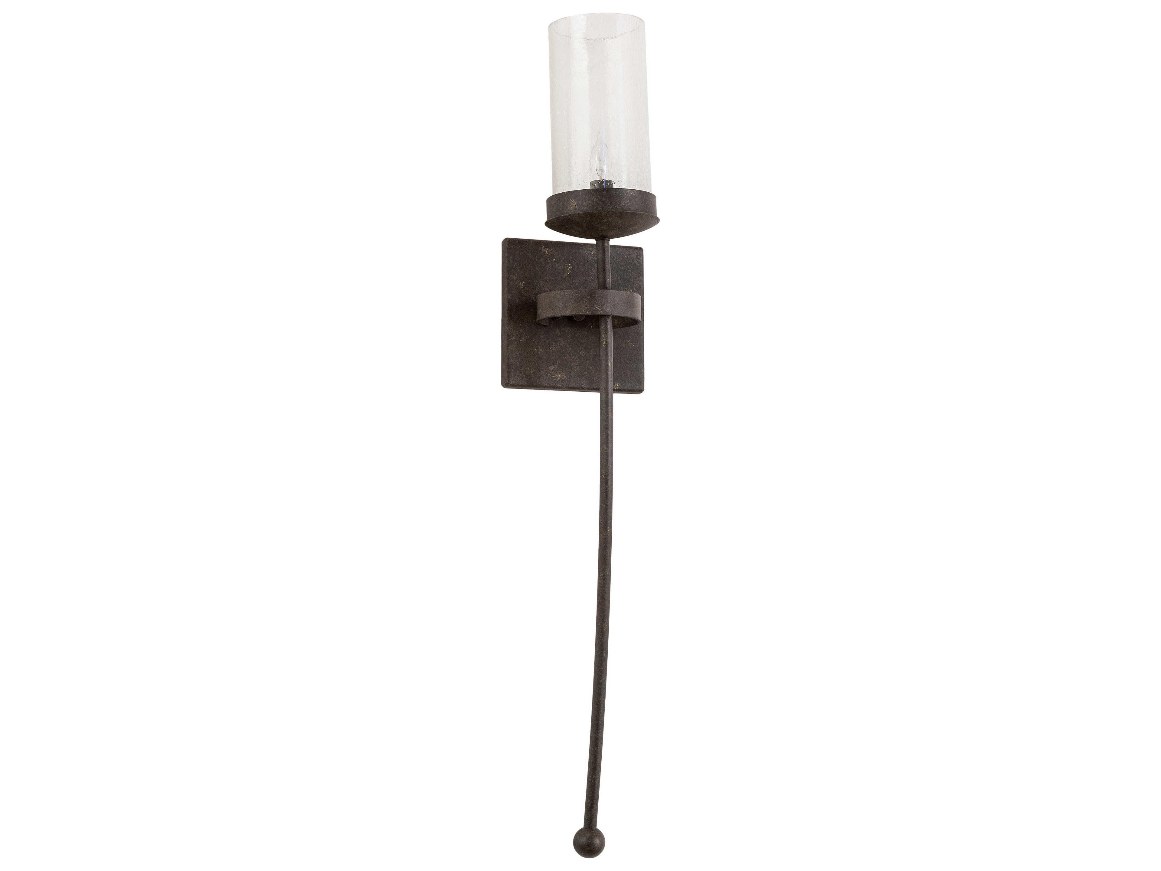 Meyda Bechar 1-Light Antique Brown Glass Wall Sconce