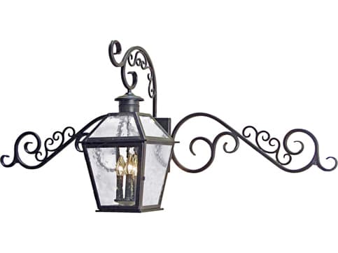 Meyda Bentley 3 - Light Glass Outdoor Wall Light