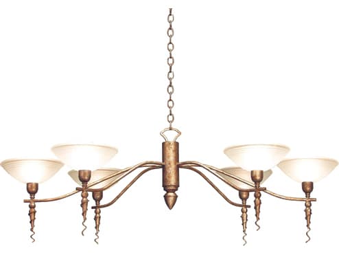 Meyda Blanca 6-Light Corinth Gold Glass Bell Island Pendant