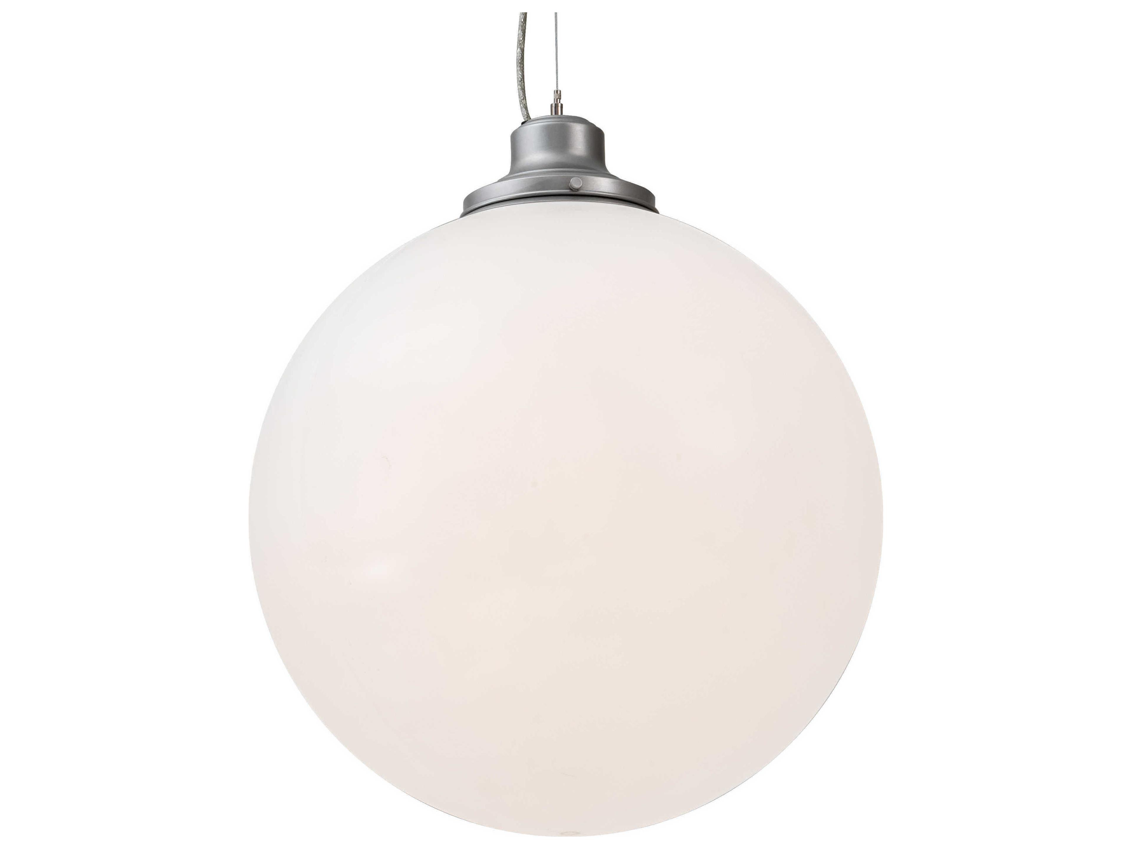 Meyda Bola 1-Light Nickel White Globe Pendant