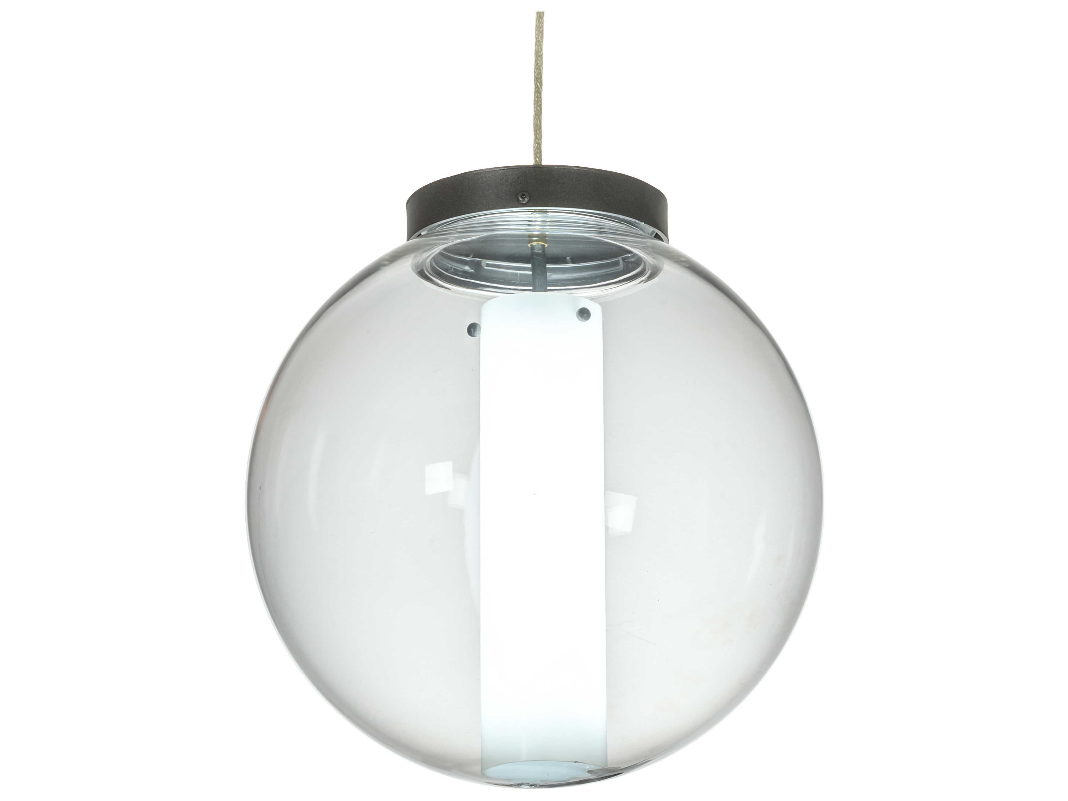 Meyda Bola Strip Pewter LED Cylinder Globe Pendant