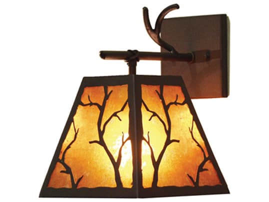 Meyda Branches 1-Light Rusty Nail Brown Wall Sconce