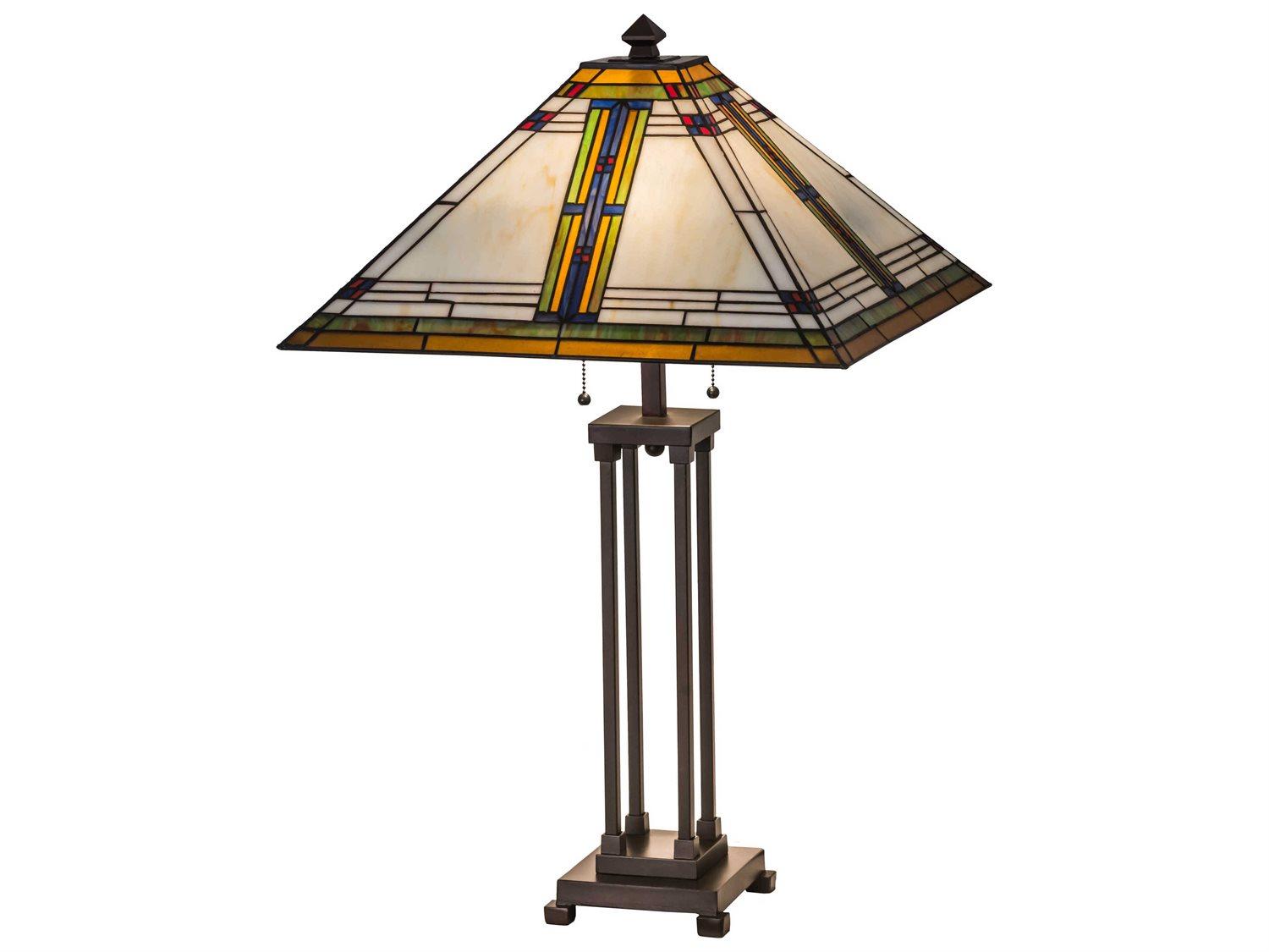 Meyda Nevada Glass Tiffany Bronze Buffet Lamp