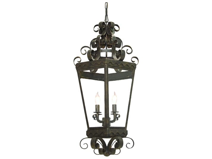 Meyda Cadenza 4-Light Gilded Tobacco Brown Candelabra Lantern Chandelier