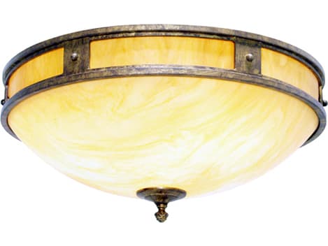 Meyda Capella 2-Light French Bronze Bowl Pendant