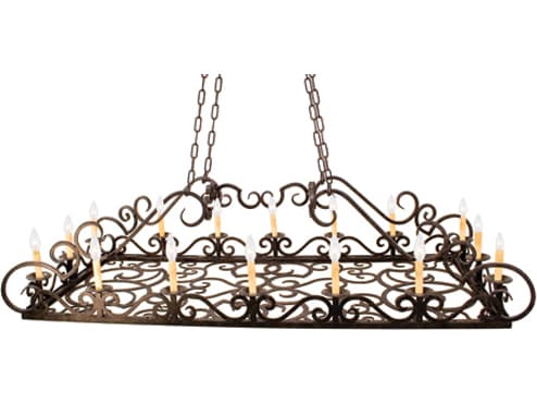 Meyda Carlotta 16-Light6-Light Chestnut Brown Island Pendant