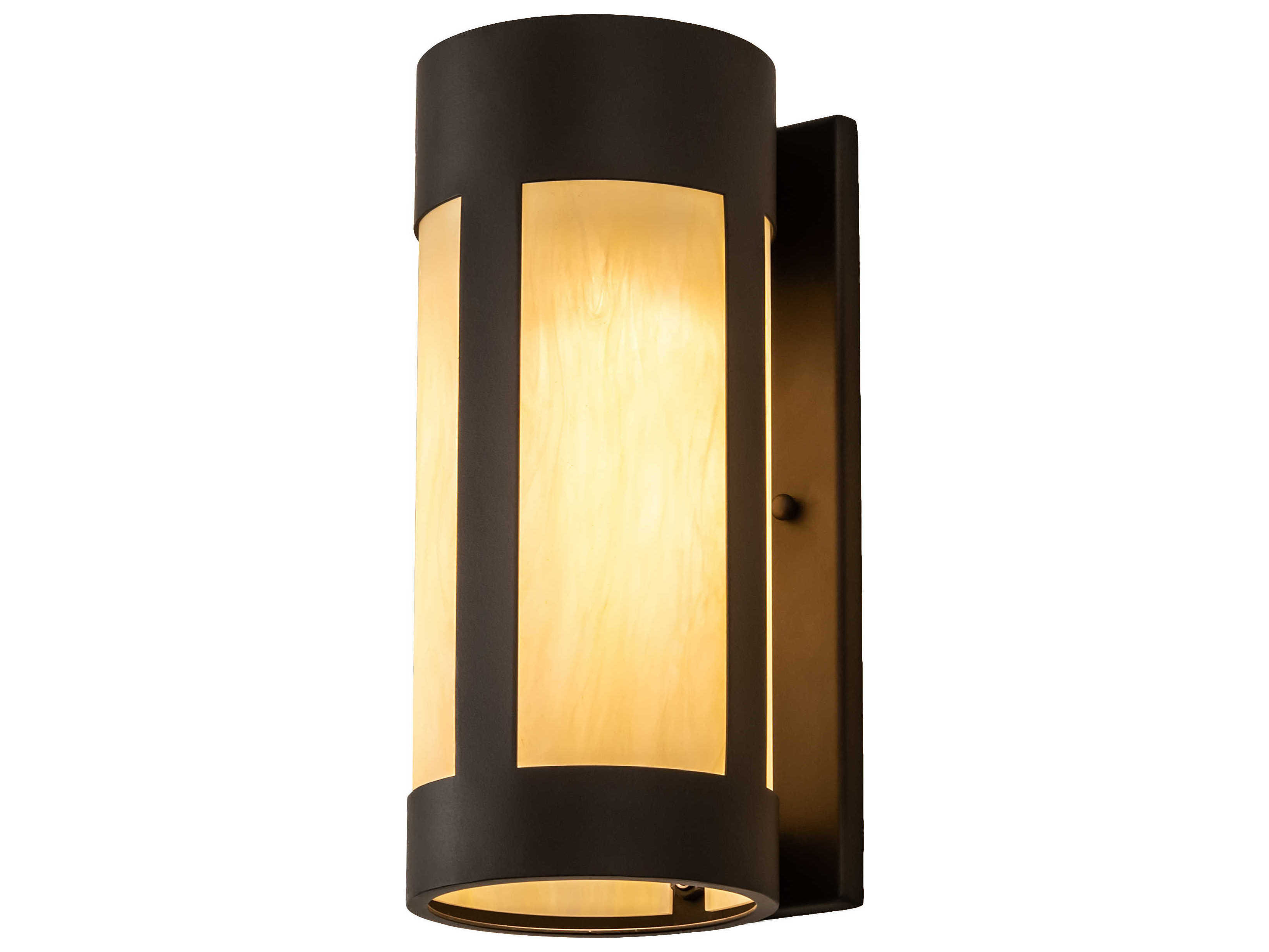 Meyda Cartier 1-Light Oil Rubbed Bronze Off White LED Wall Sconce