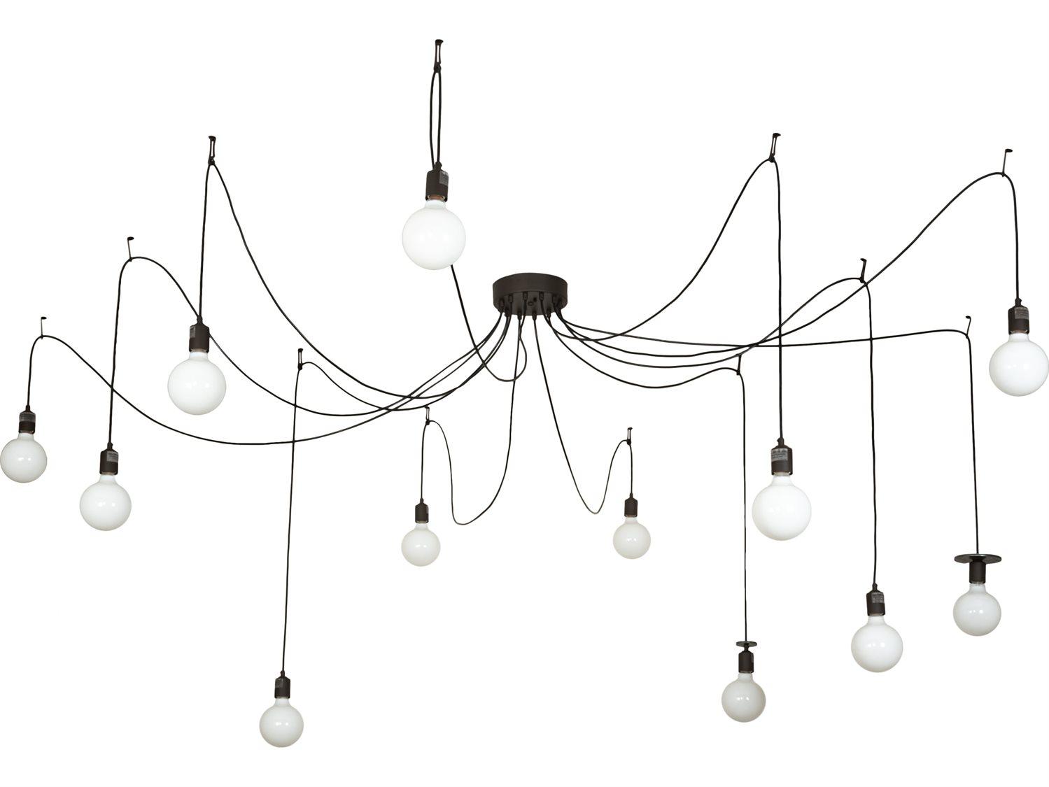 Meyda Castiliolite 12-Light Oil Rubbed Bronze White Globe Pendant