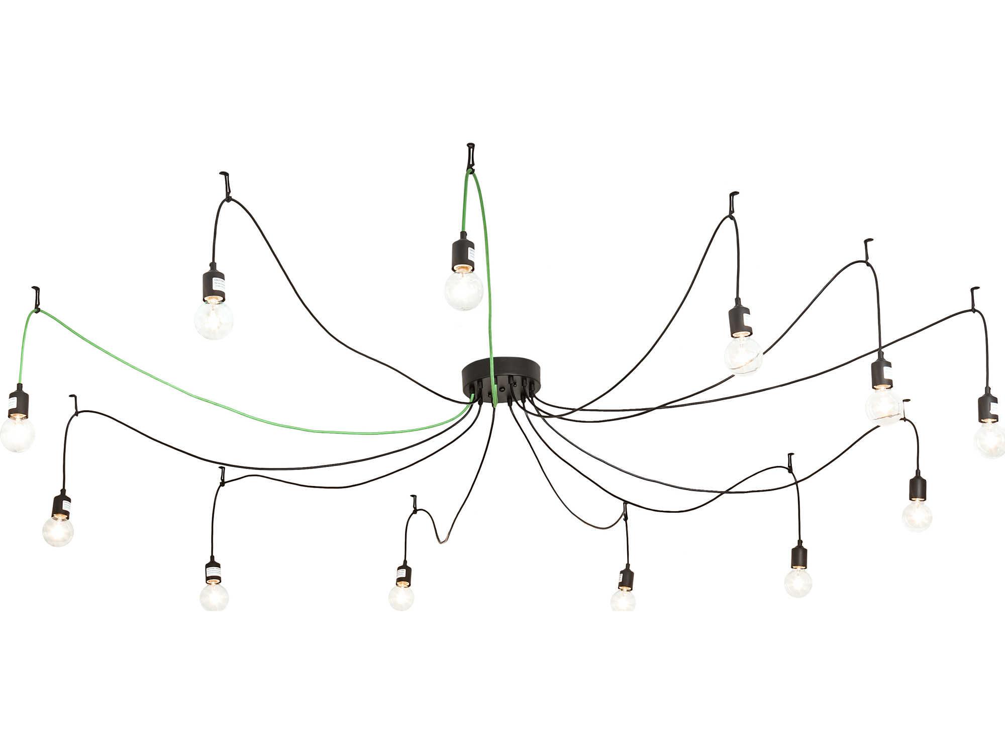 Meyda Castiliolite 12-Light Black LED Pendant