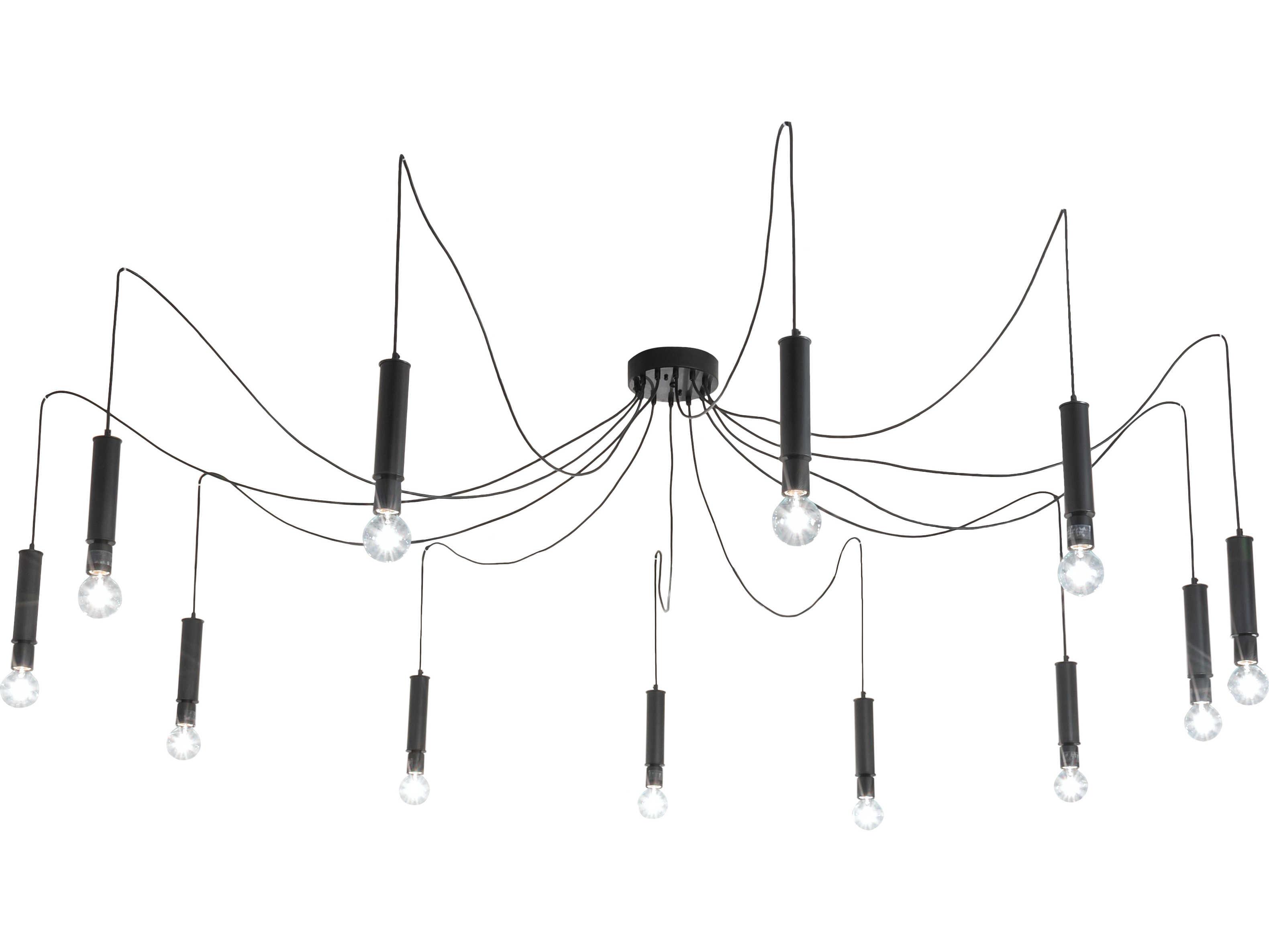 Meyda Castiliolite 12-Light Solar Black LED Pendant