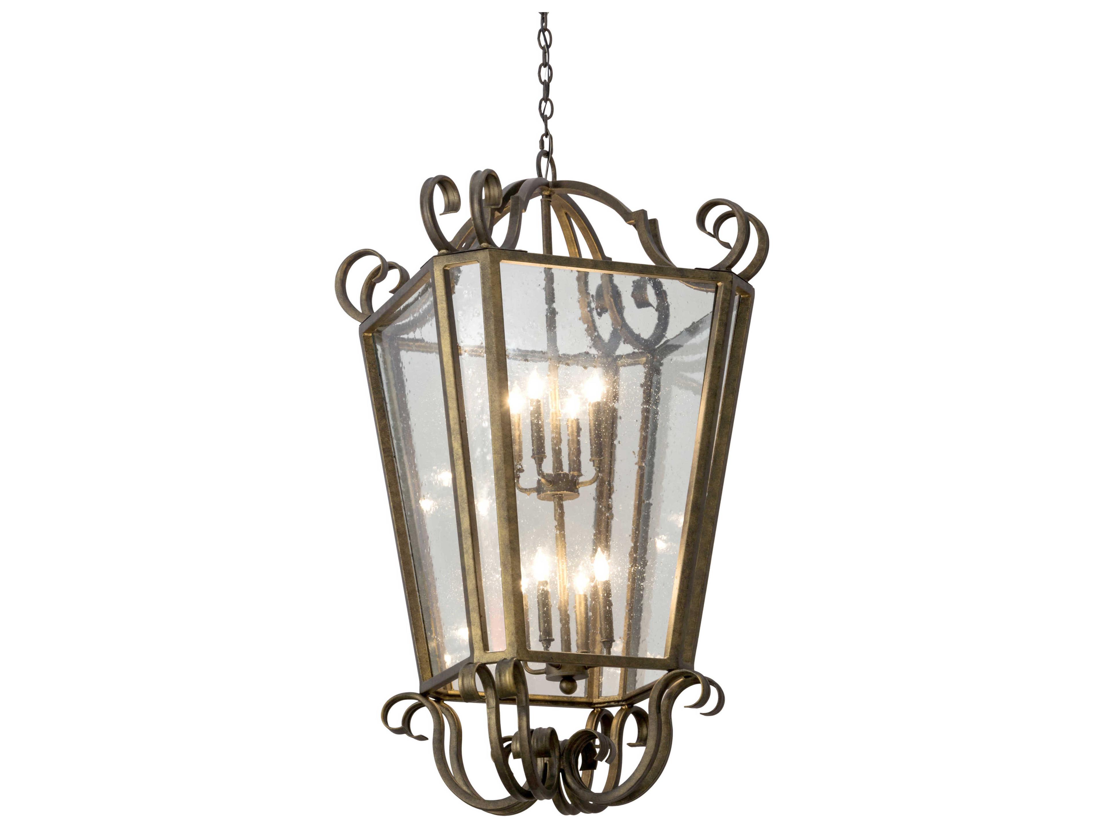 Meyda Marin 8-Light Black Glass Candelabra Chandelier