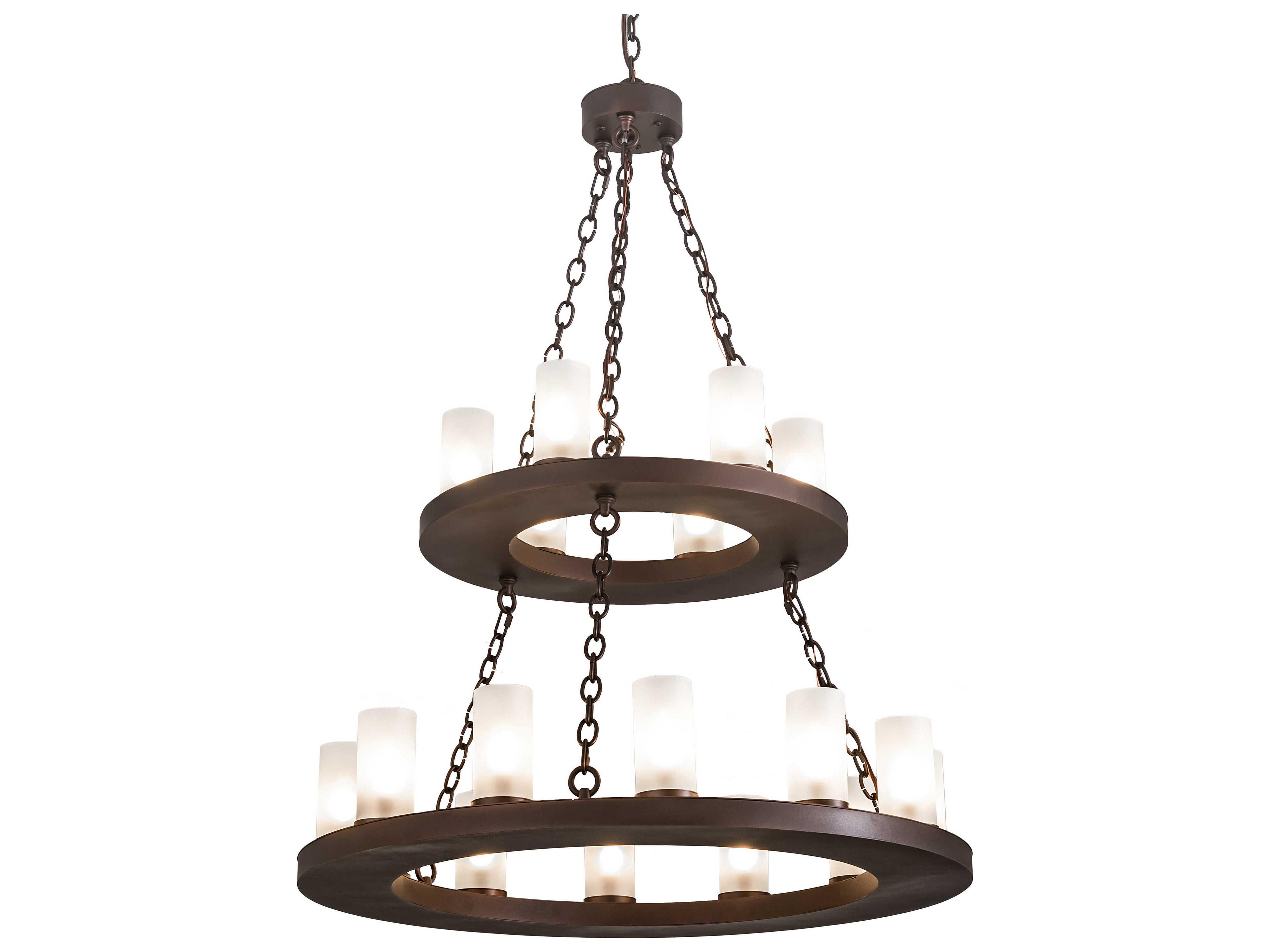 Meyda Loxley 18-Light Bronze Cylinder Tiered Chandelier