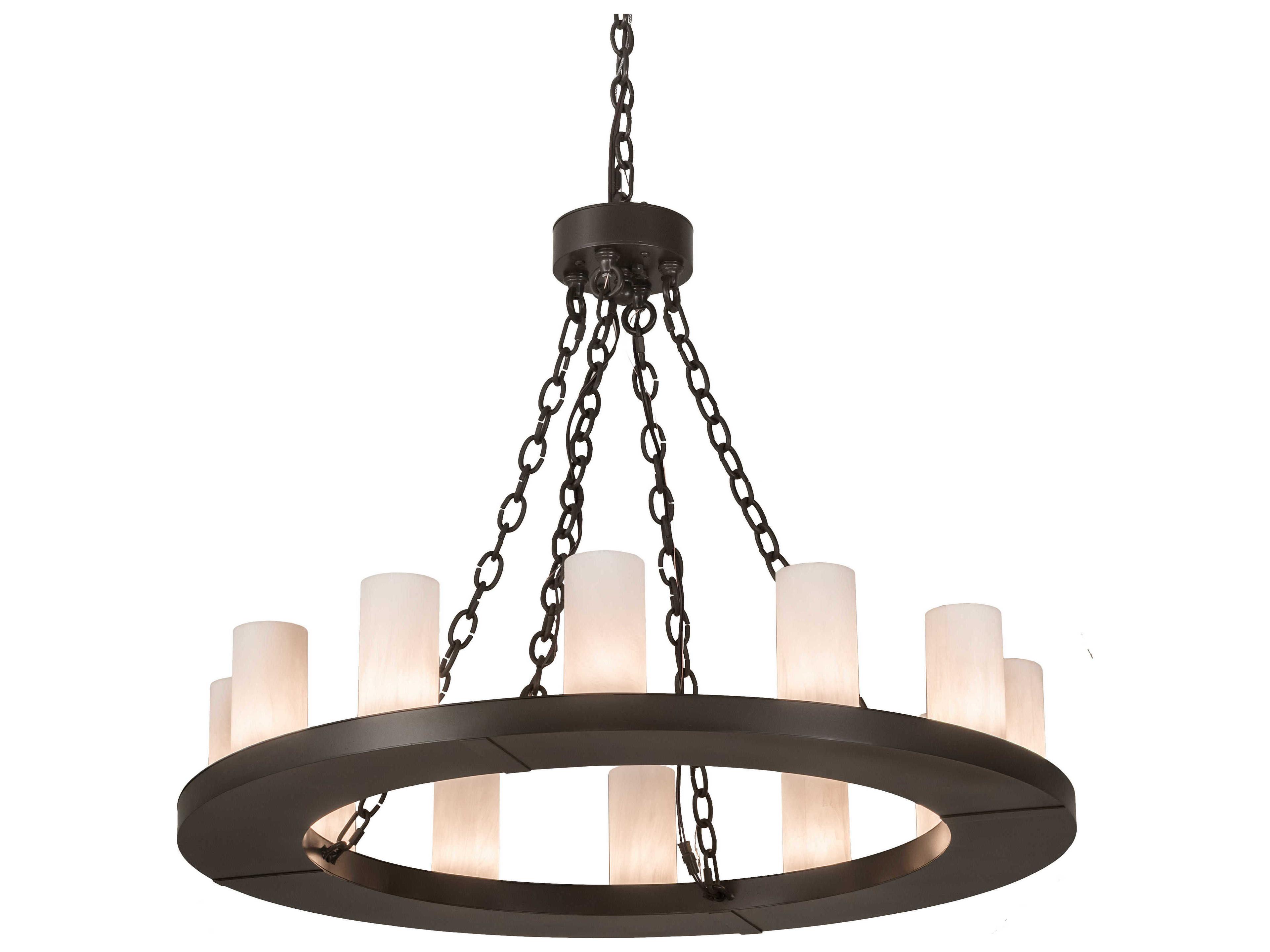 Meyda Loxley 12-Light Bronze Cylinder Chandelier