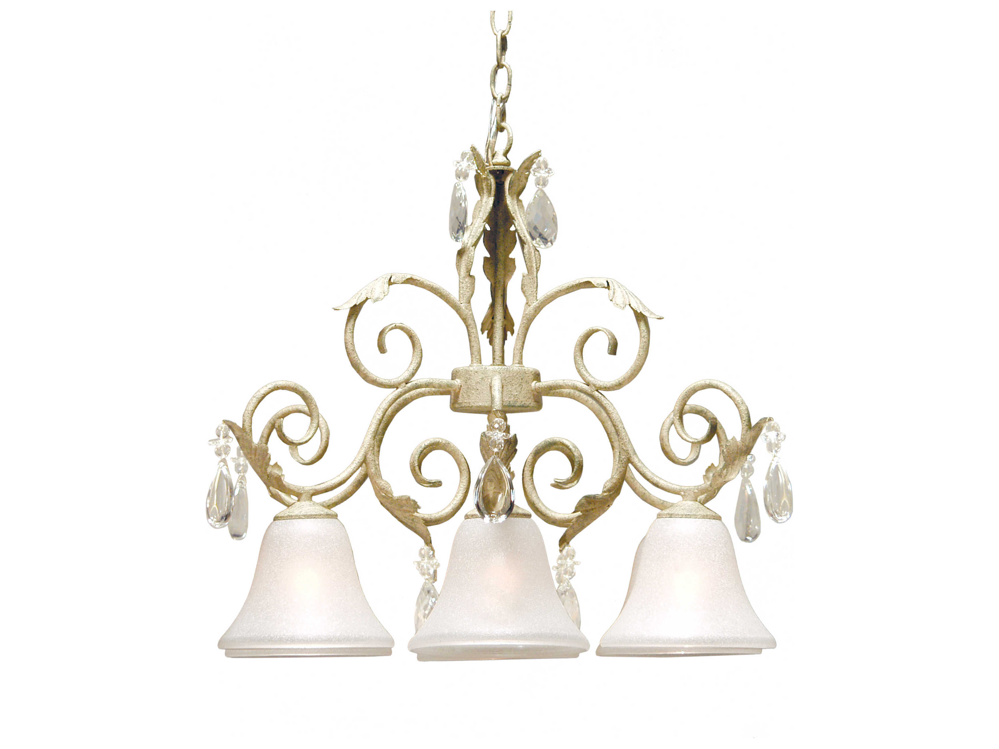 Meyda Cherise 6-Light Tuscan Ivory Gold Crystal Bell Chandelier