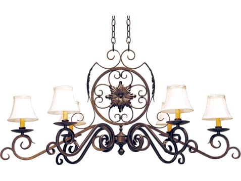 Meyda Christabel 6-Light Gilded Tobacco Brown Empire Chandelier