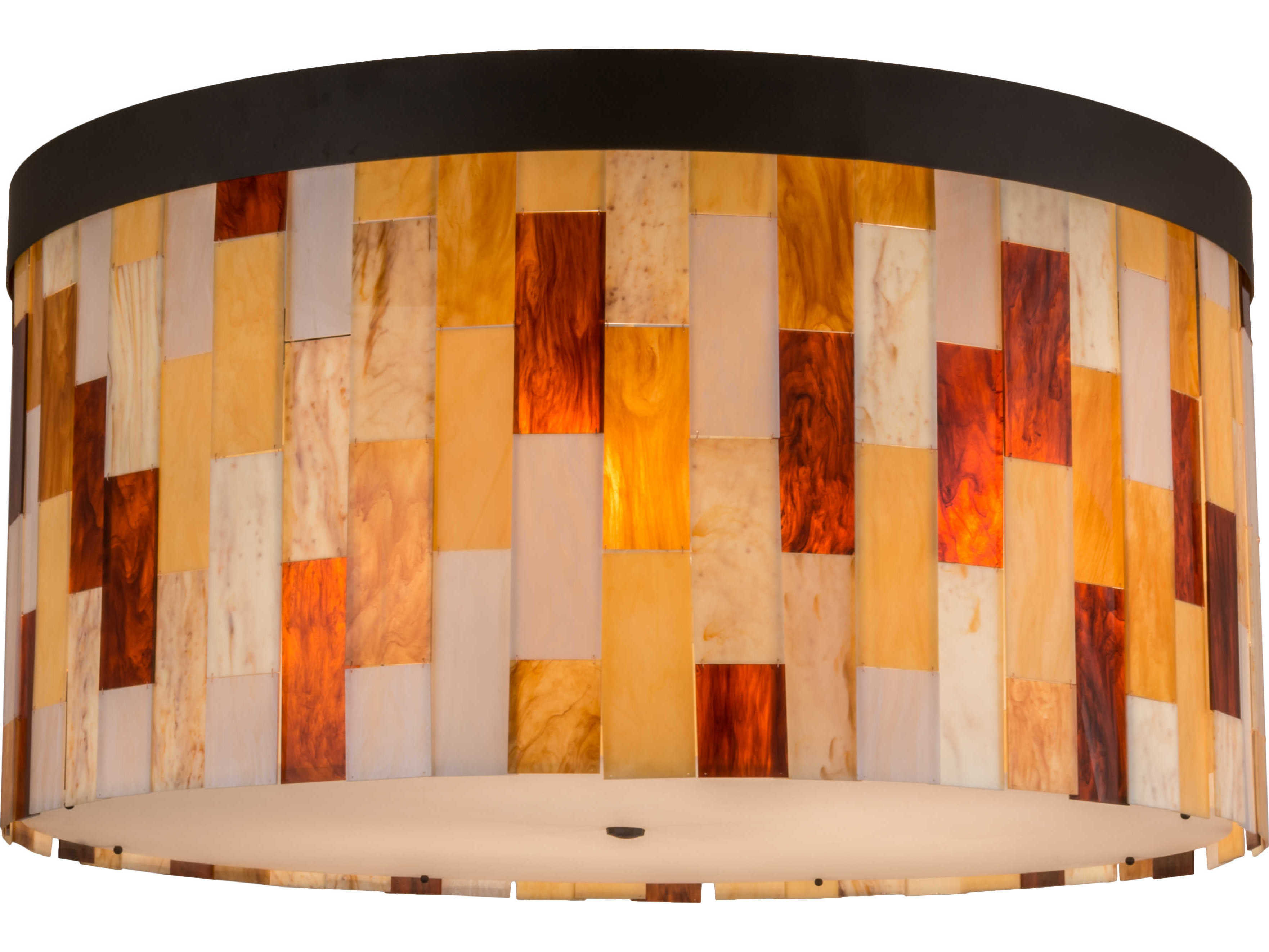 Meyda Cilindro Oil Rubbed Bronze Drum Flush Mount