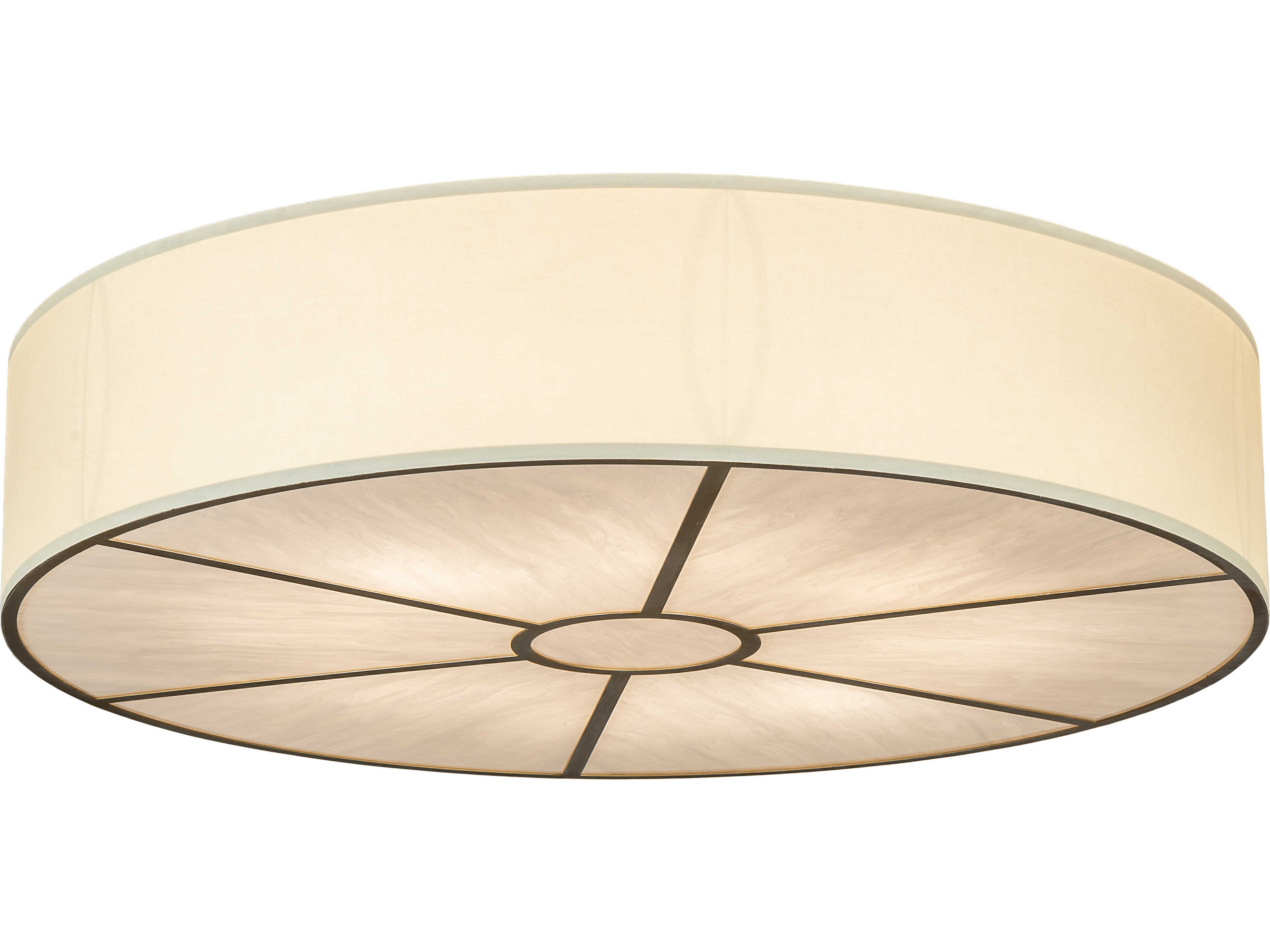 Meyda Cilindro 8-Light Antique Silver LED Drum Flush Mount