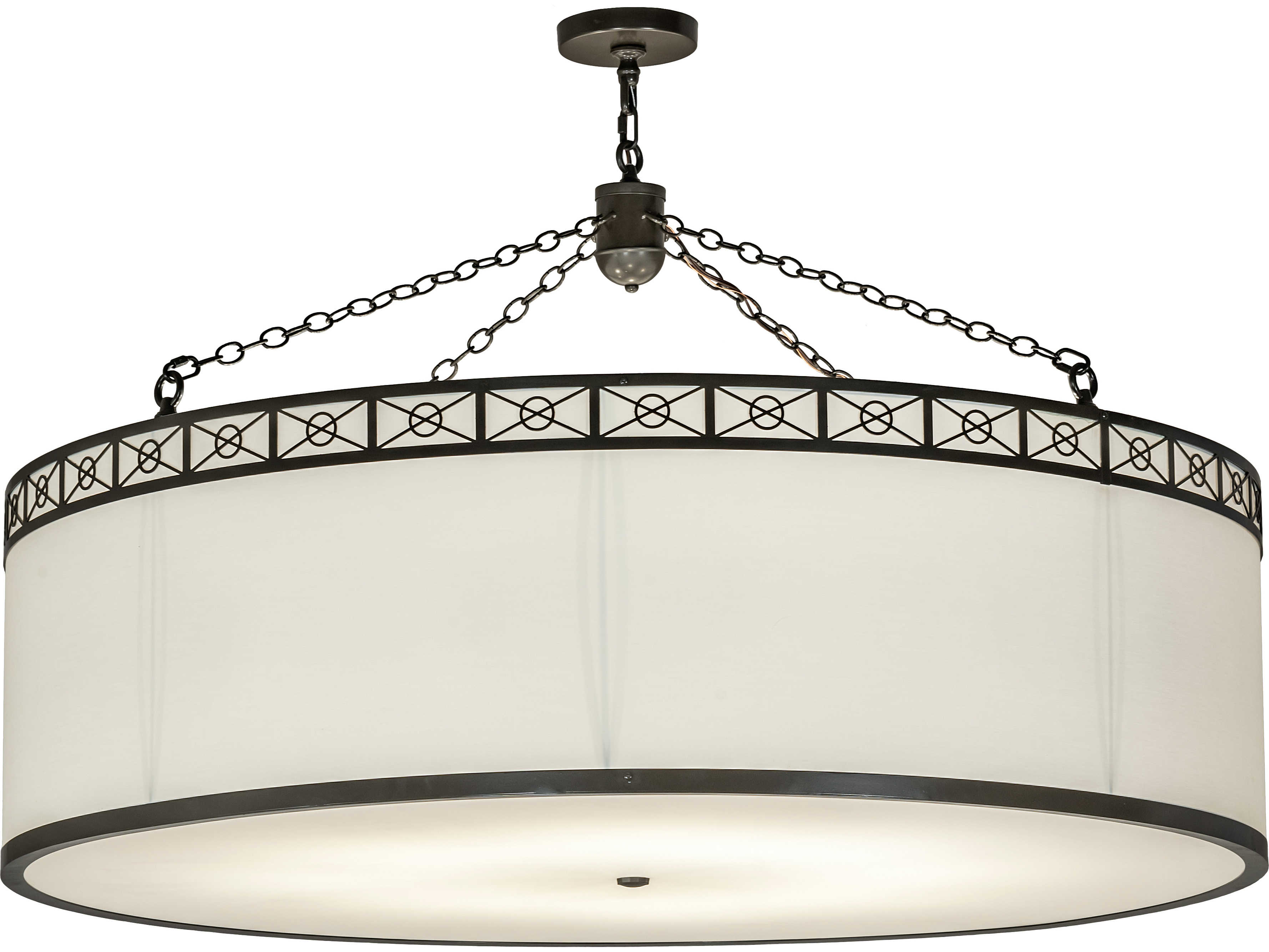 Meyda Cilindro 8-Light Timeless Bronze LED Drum Pendant