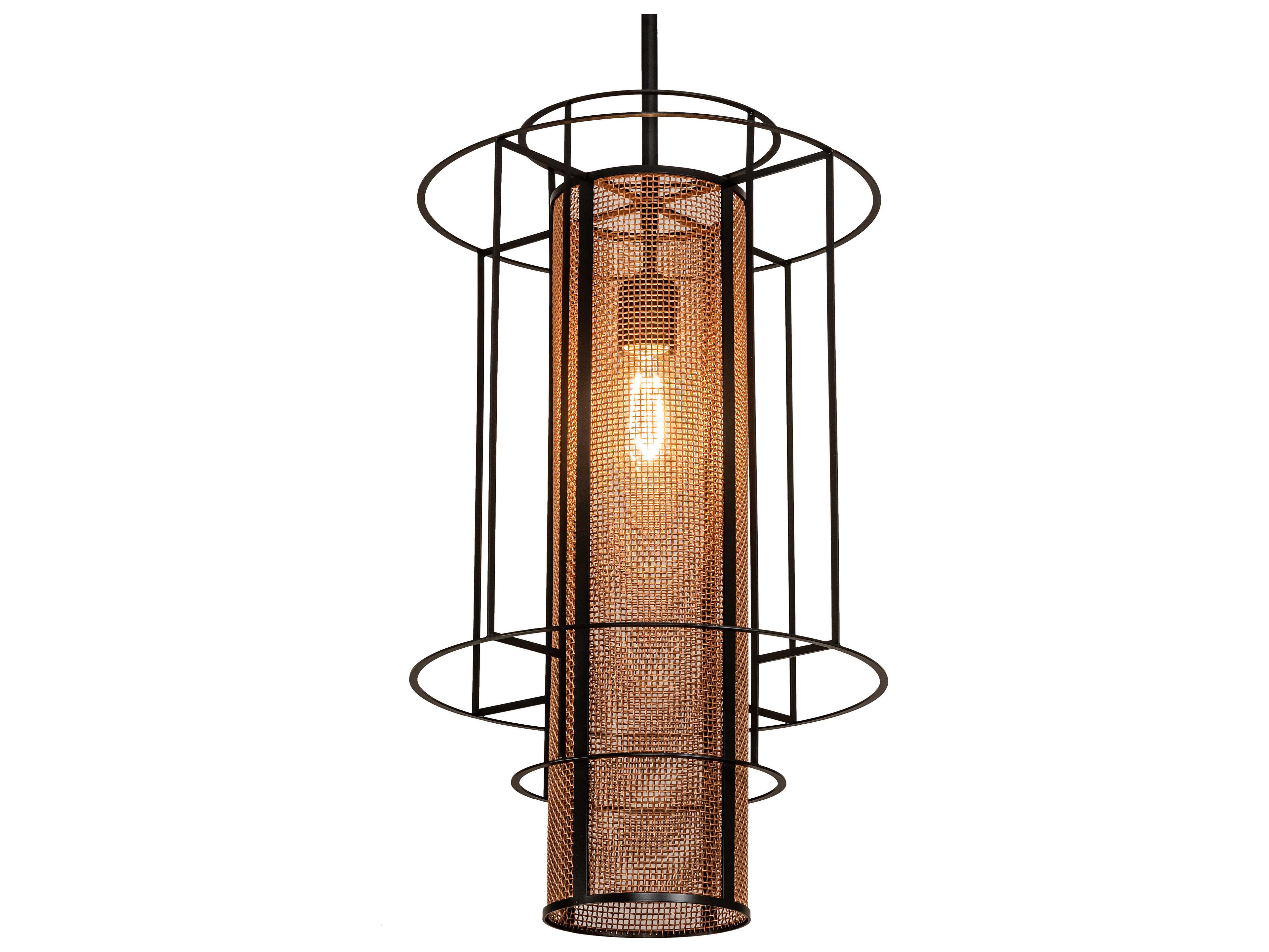 Meyda Cilindro 1-Light Flat Black LED Cylinder Pendant