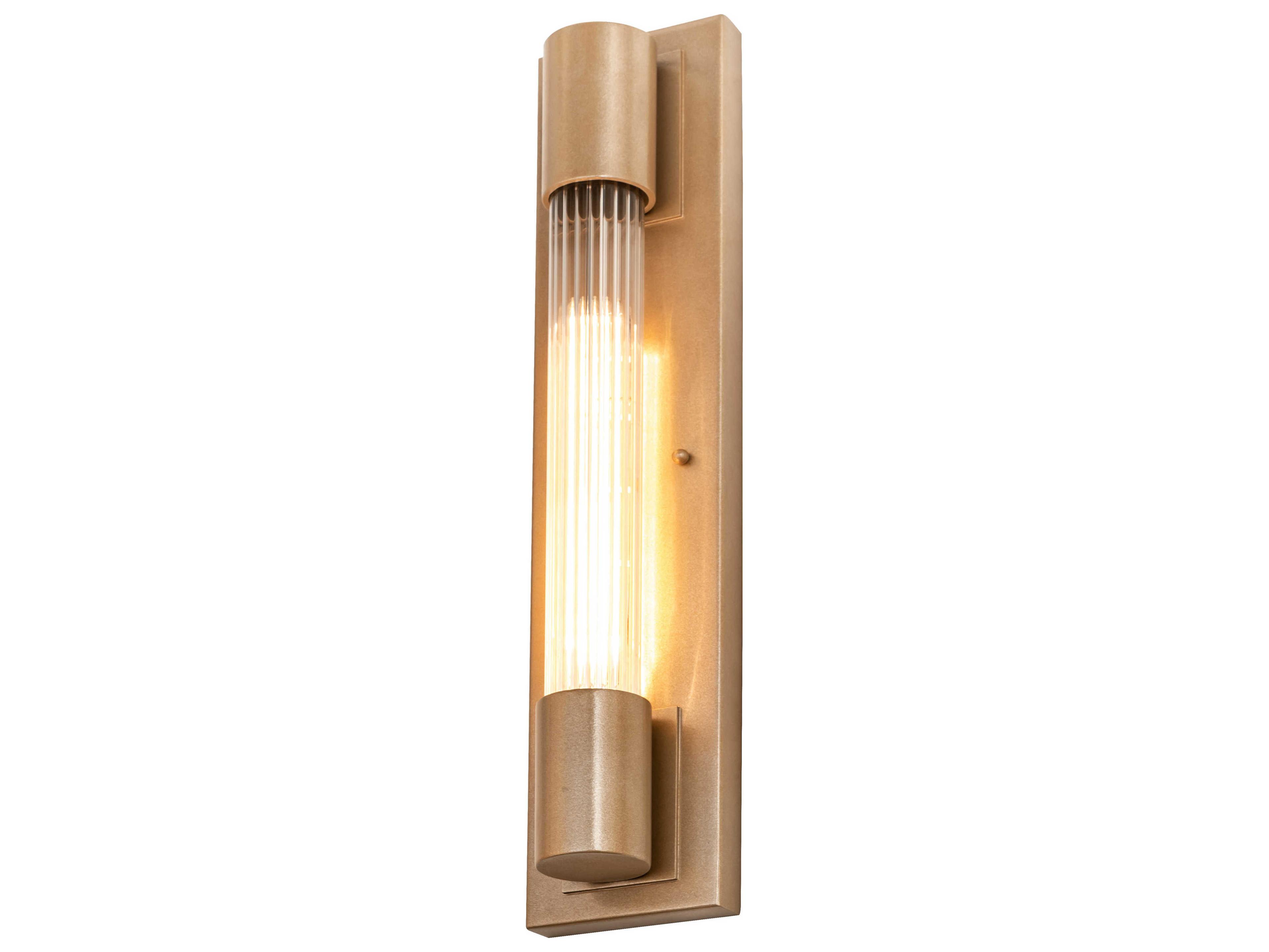 Meyda Cilindro 1-Light Beige Gold Glass LED Wall Sconce