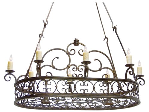 Meyda Cira 8 2-Light Gilded Tobacco Brown Island Pendant